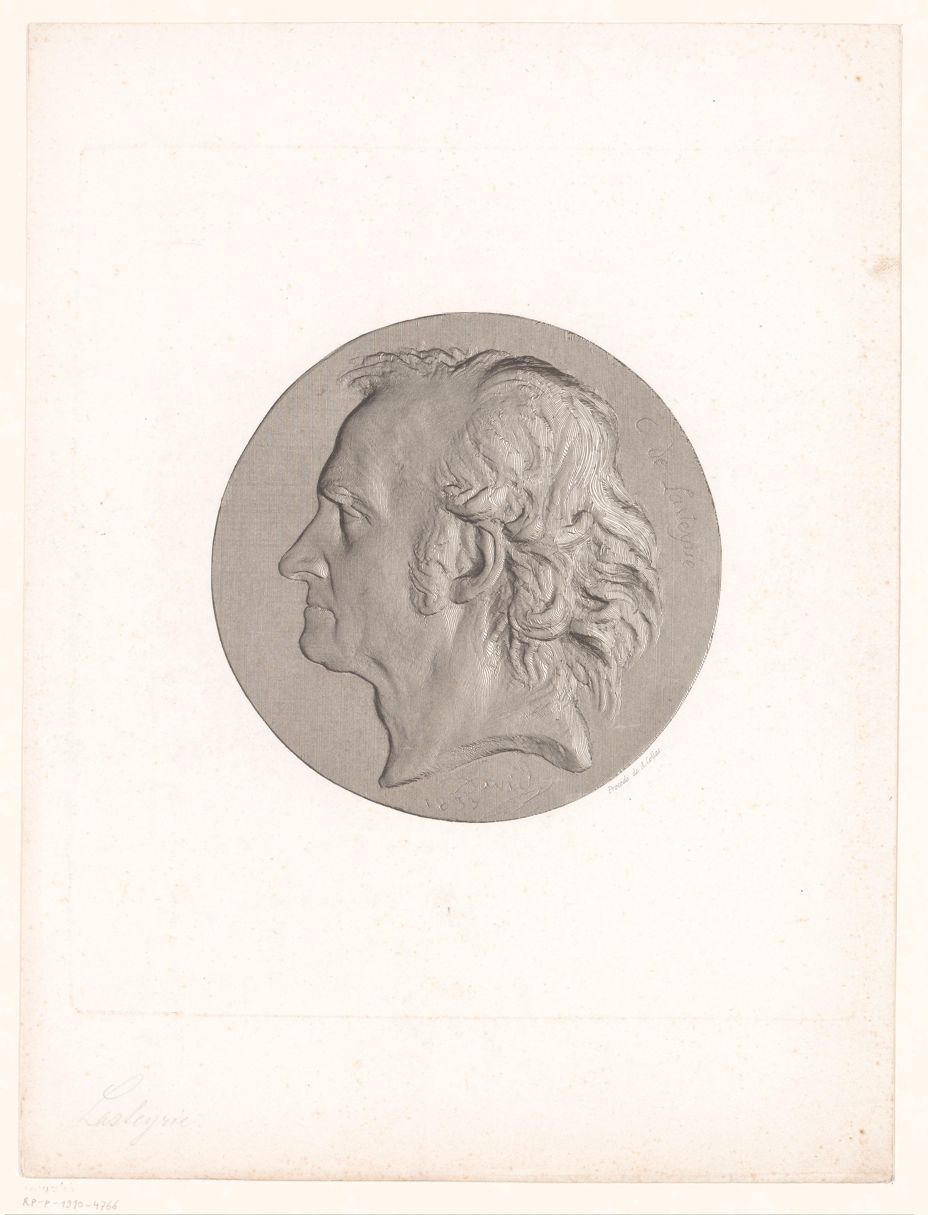 Medaille met portret van Charles Philibert de Lasteyrie