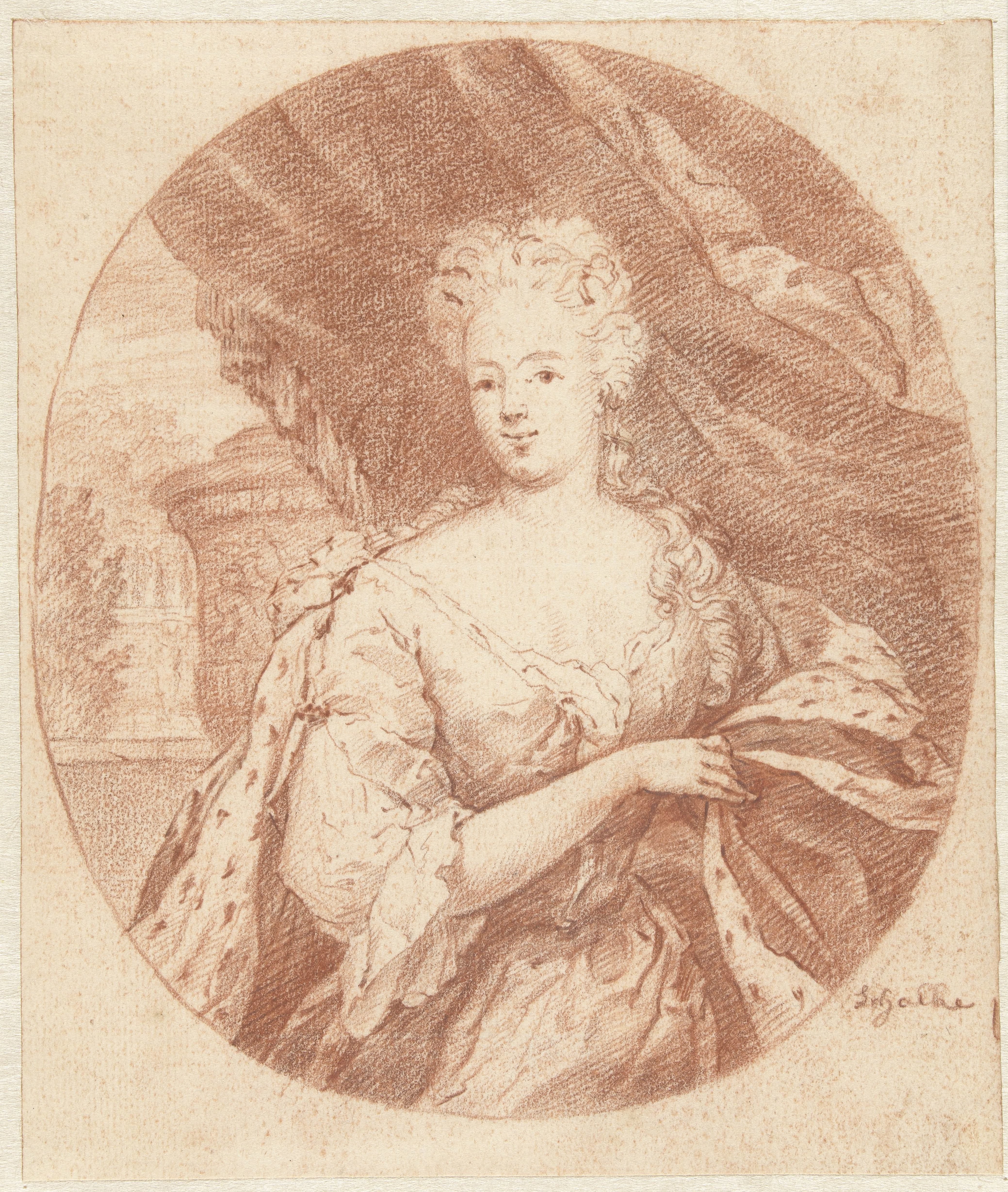Portret van een onbekende dame, zittend