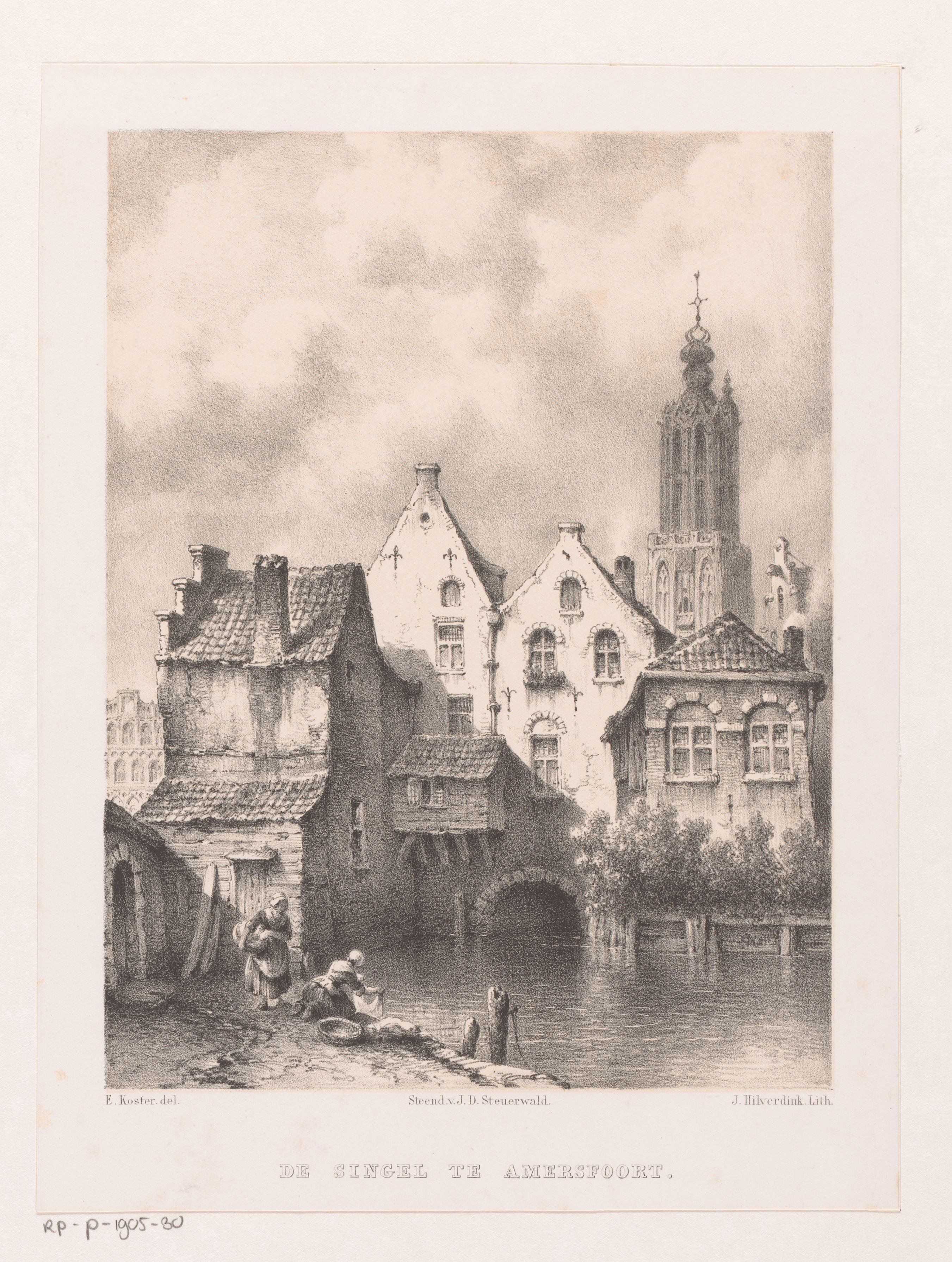 Gezicht op de Singel in Amersfoort