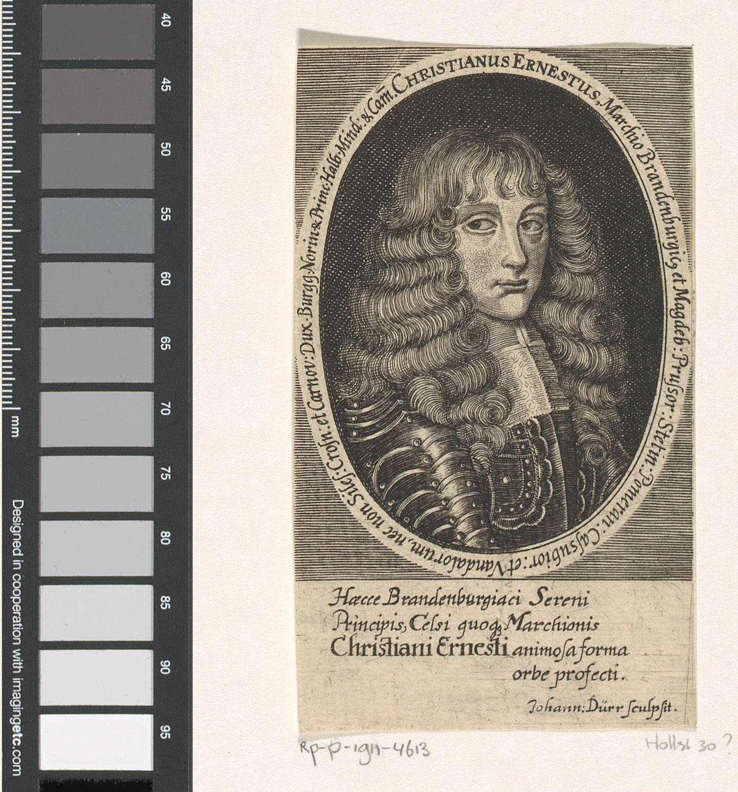 Portret van Christiaan Ernst van Brandenburg-Bayreuth