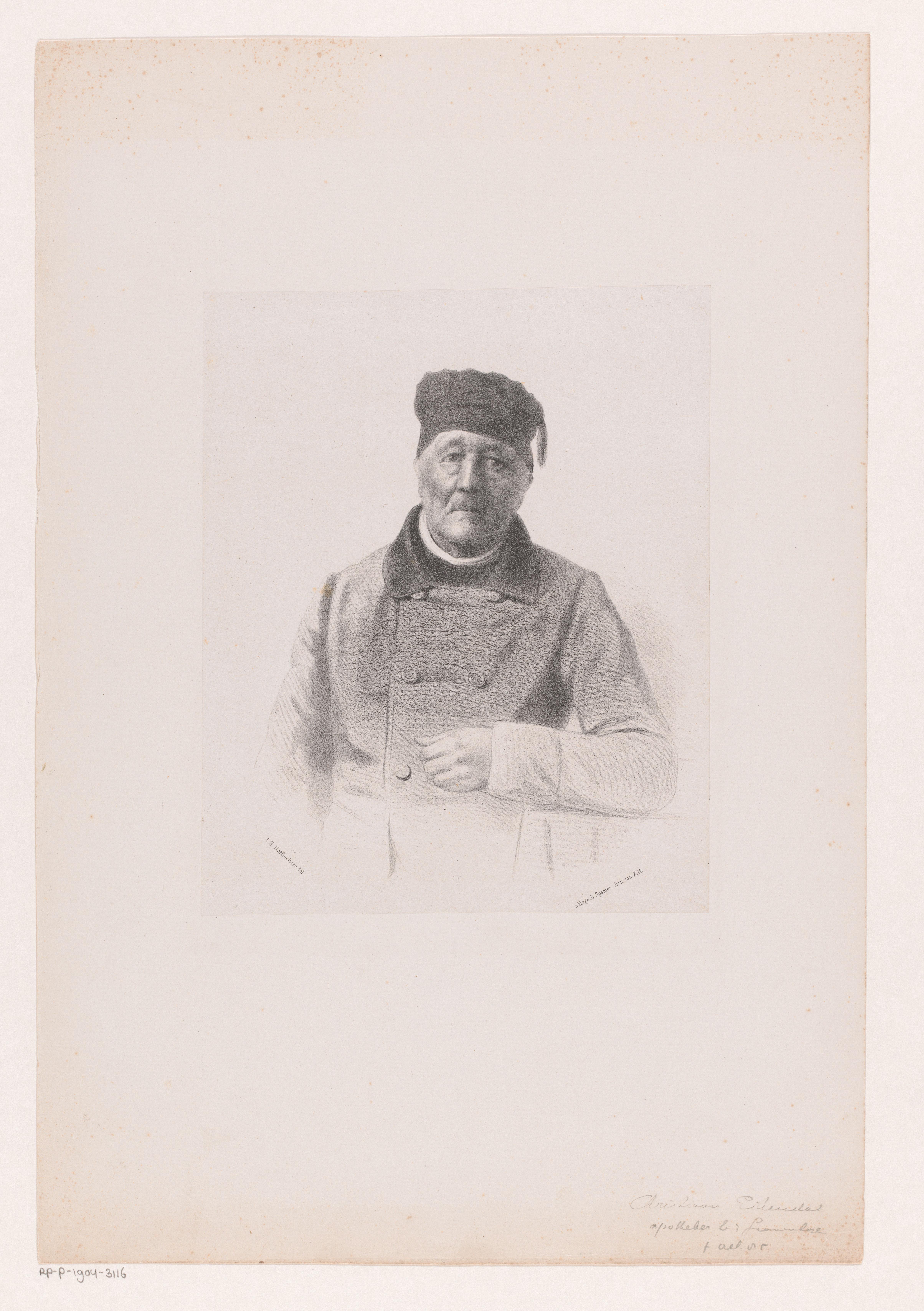Portret van apotheker Chr. Eikendal