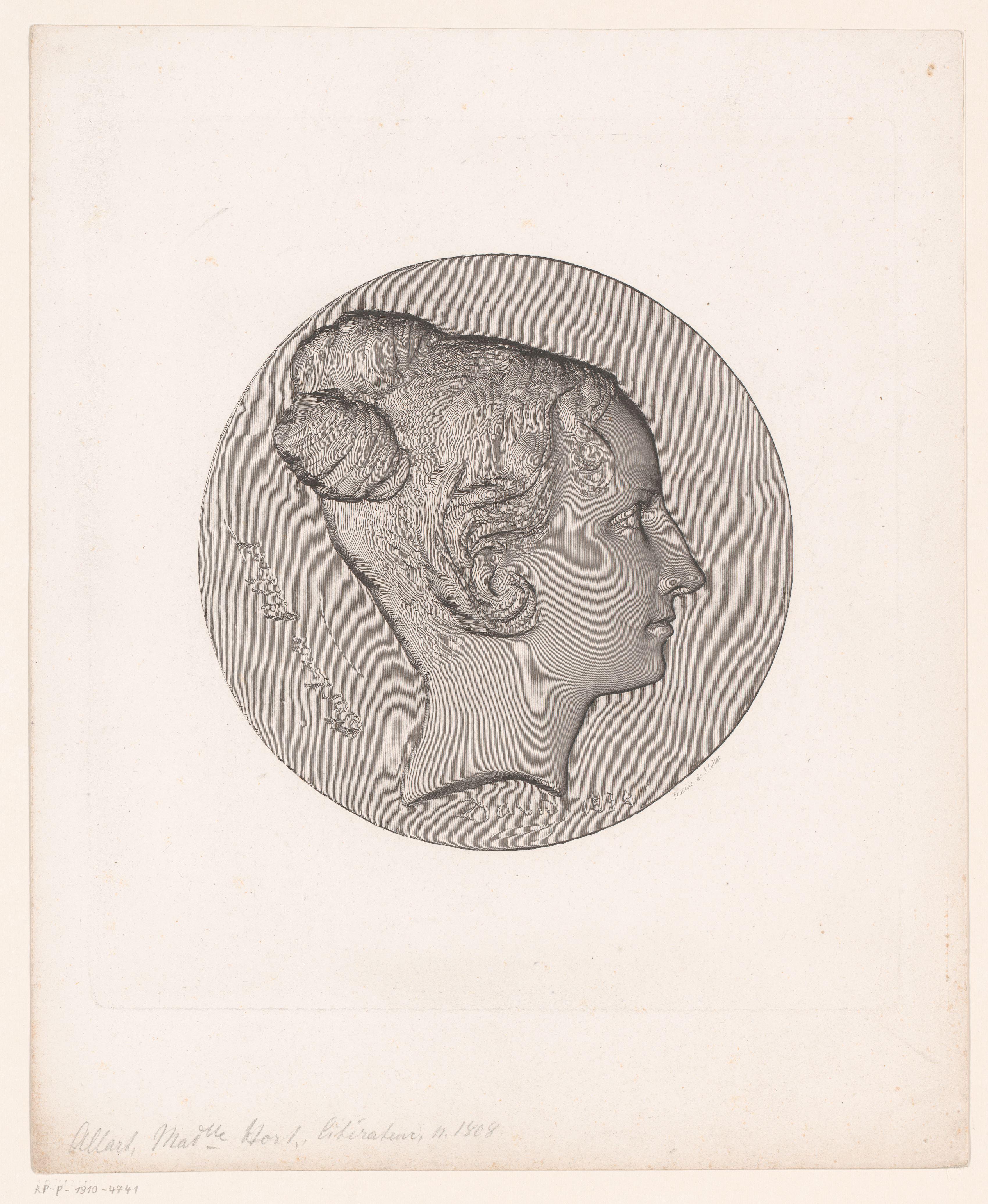 Medaillon met portret van Barbra Allart