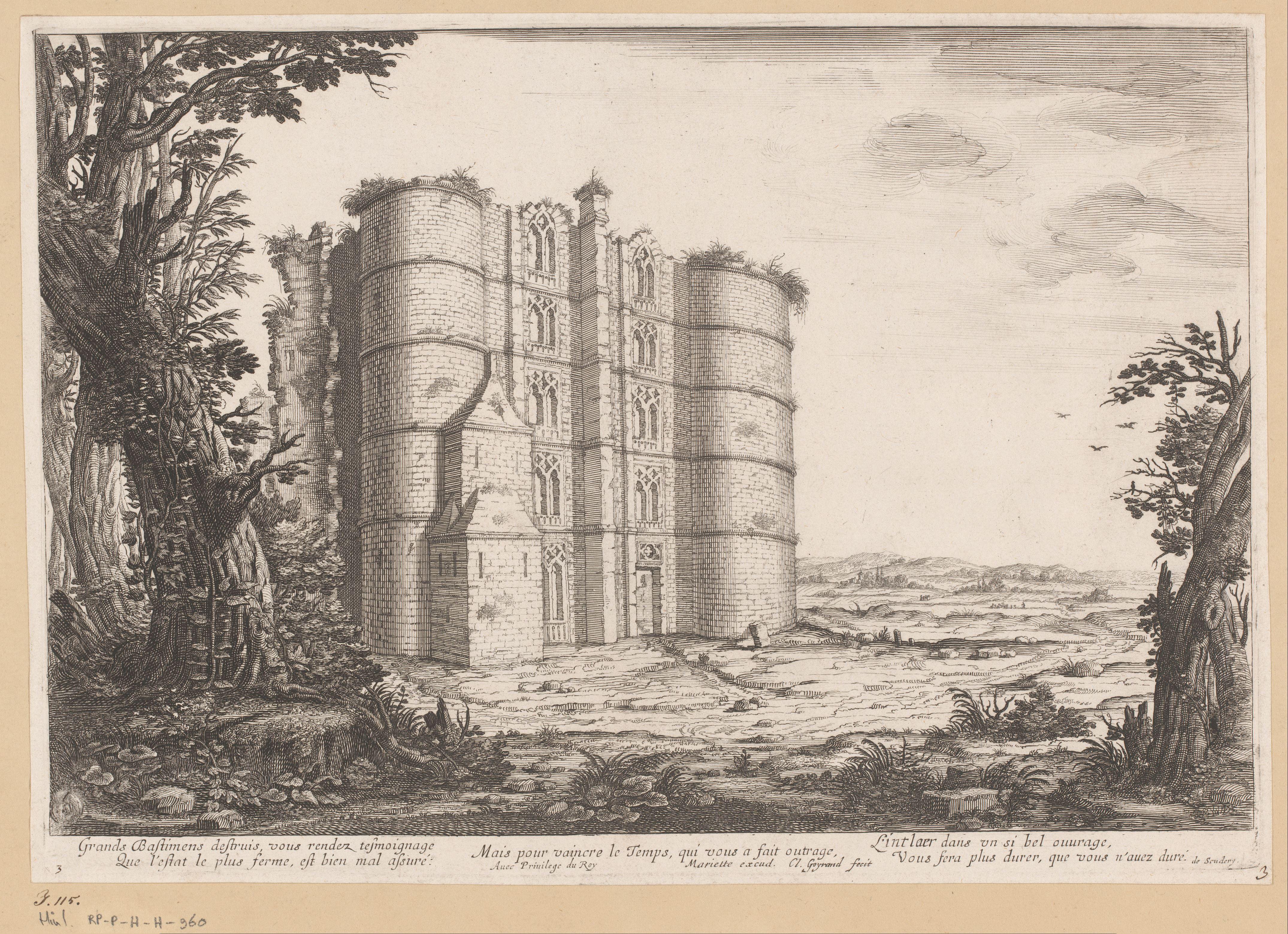 Gezicht op de ruïne van het kasteel van Bicêtre