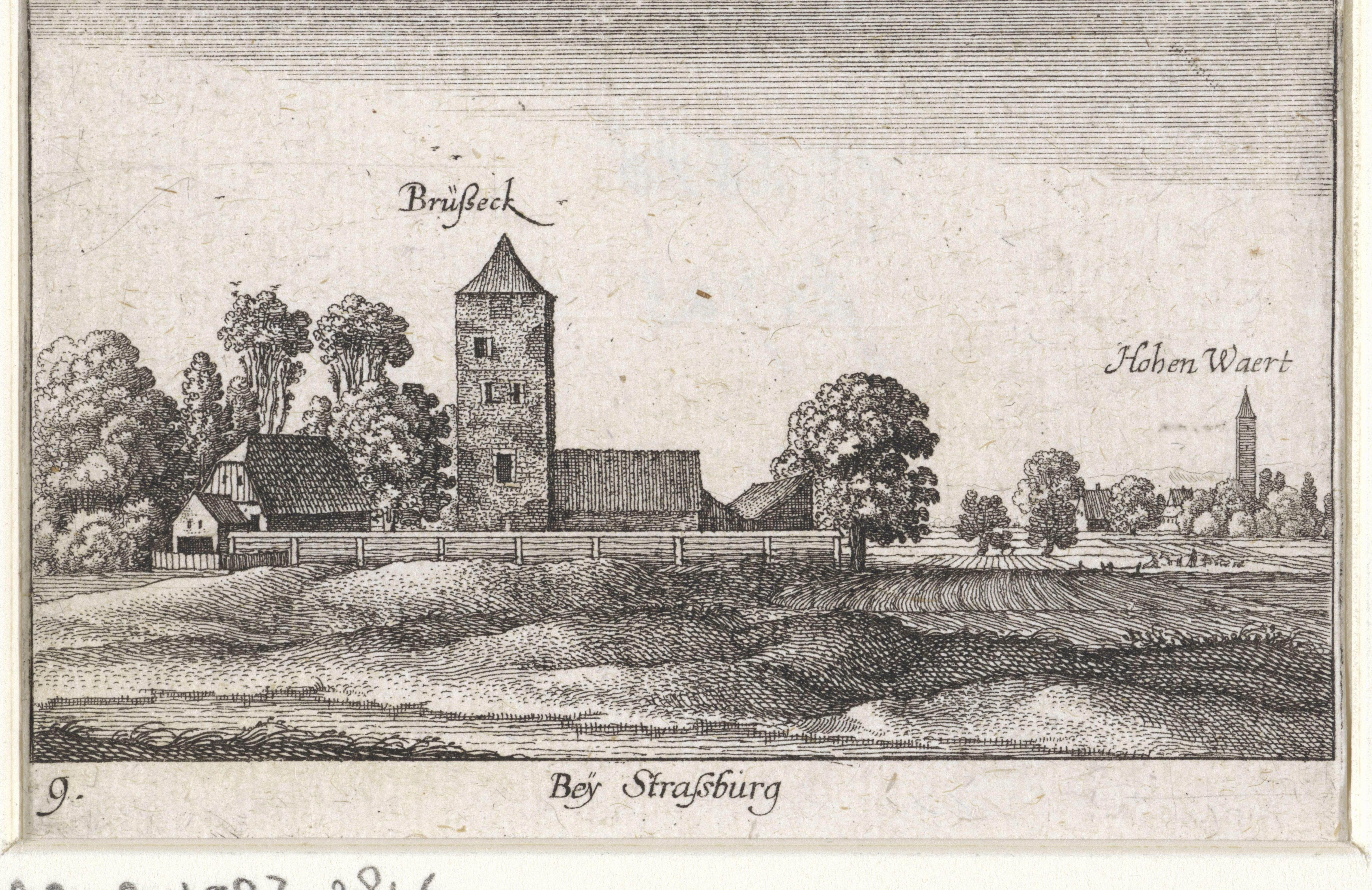 Gezicht op een landschap in de omgeving van Straatsburg