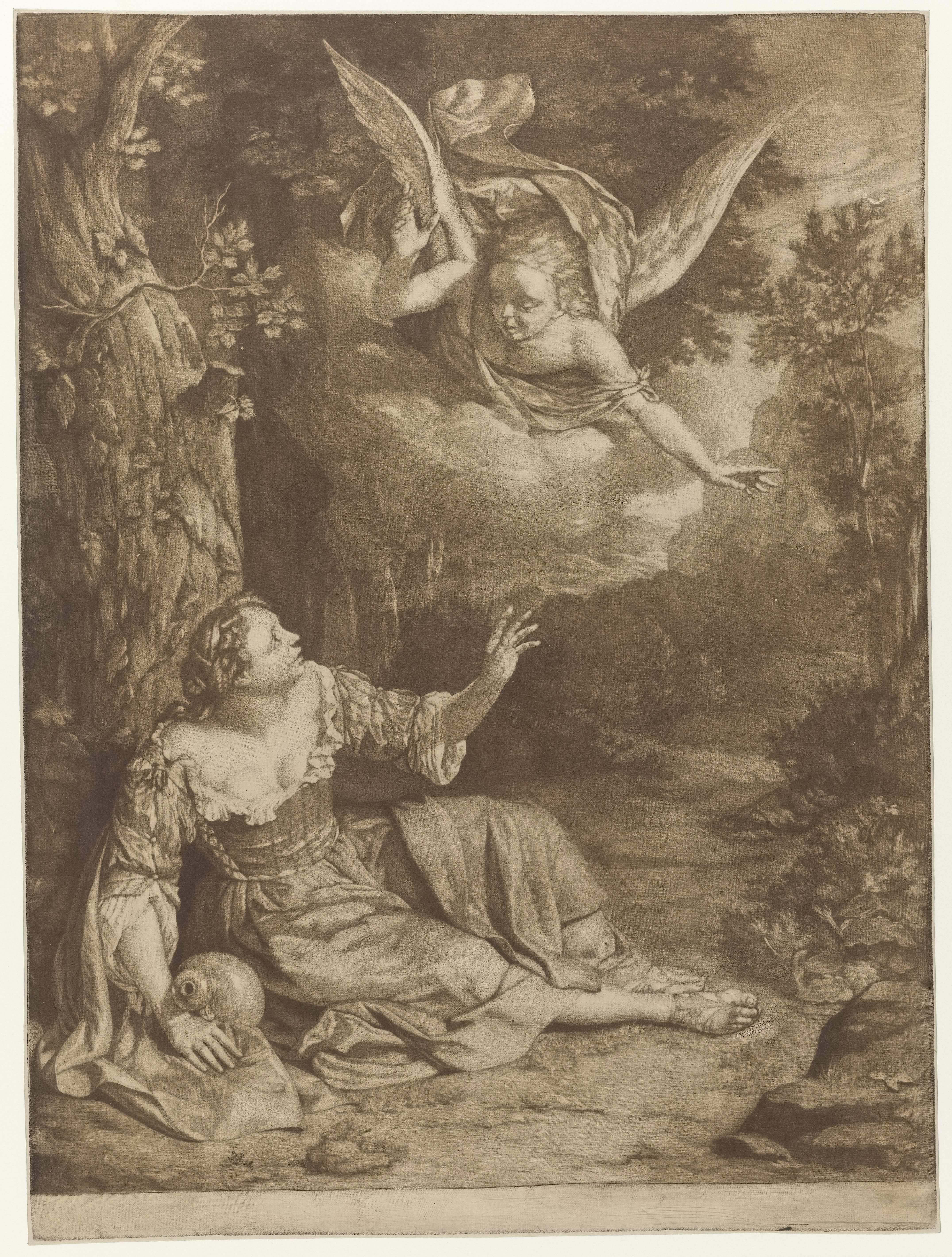 Hagar en Ismaël in de wildernis