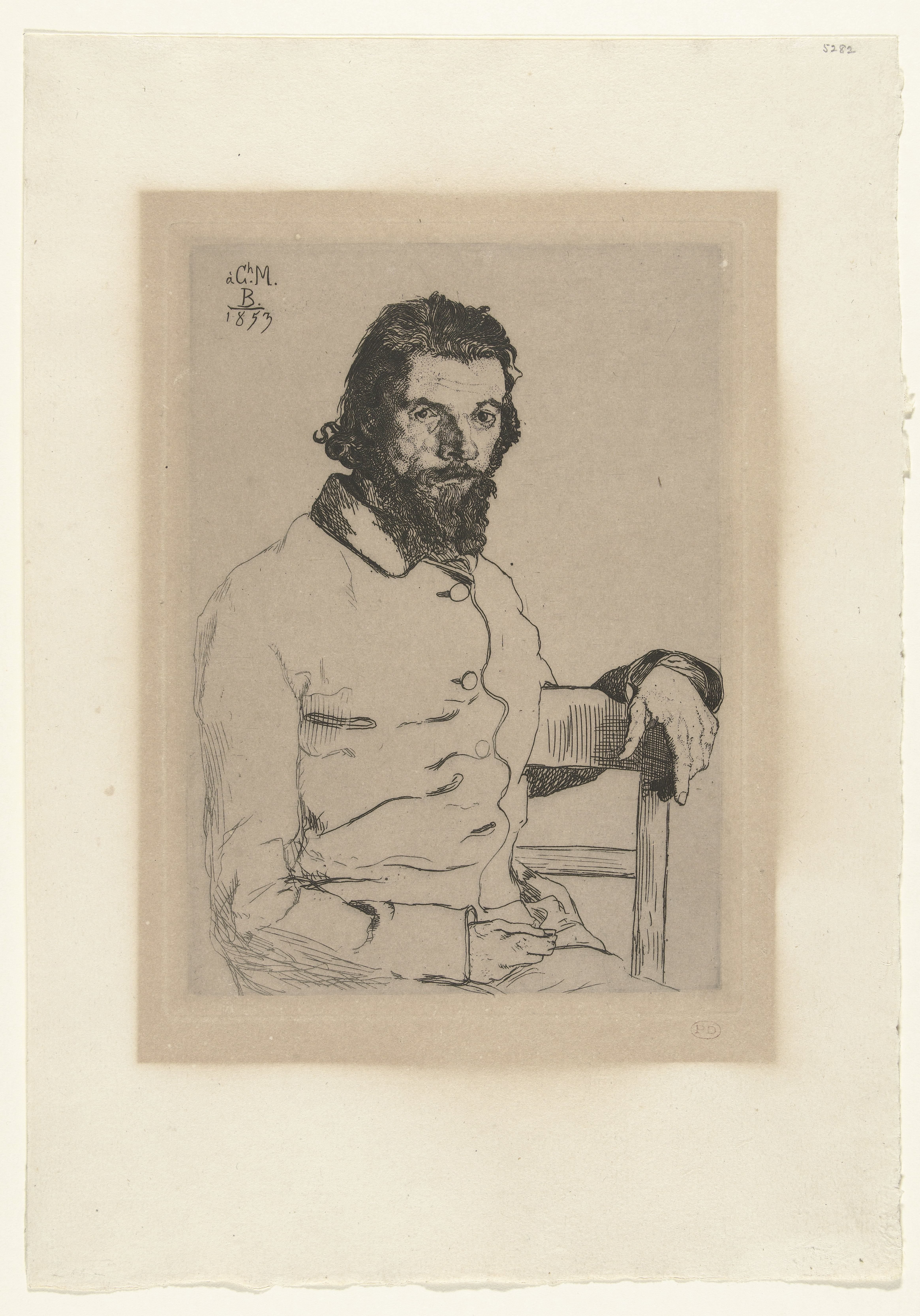 Portret van kunstenaar Charles Méryon