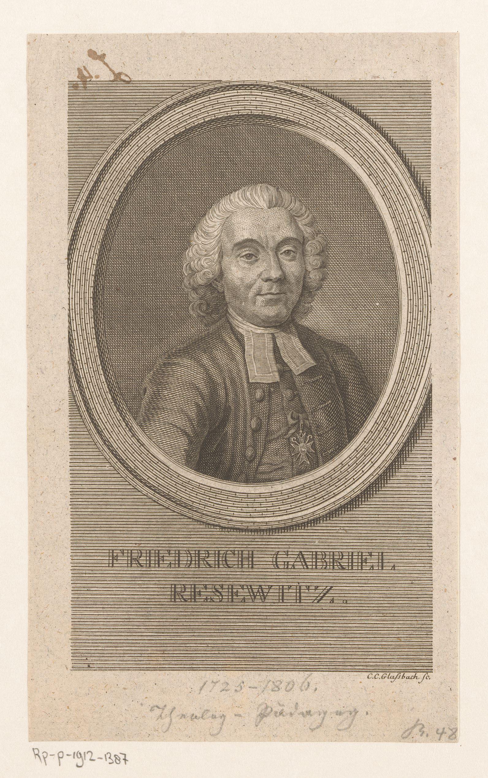 Portret van Friedrich Gabriel Resewitz