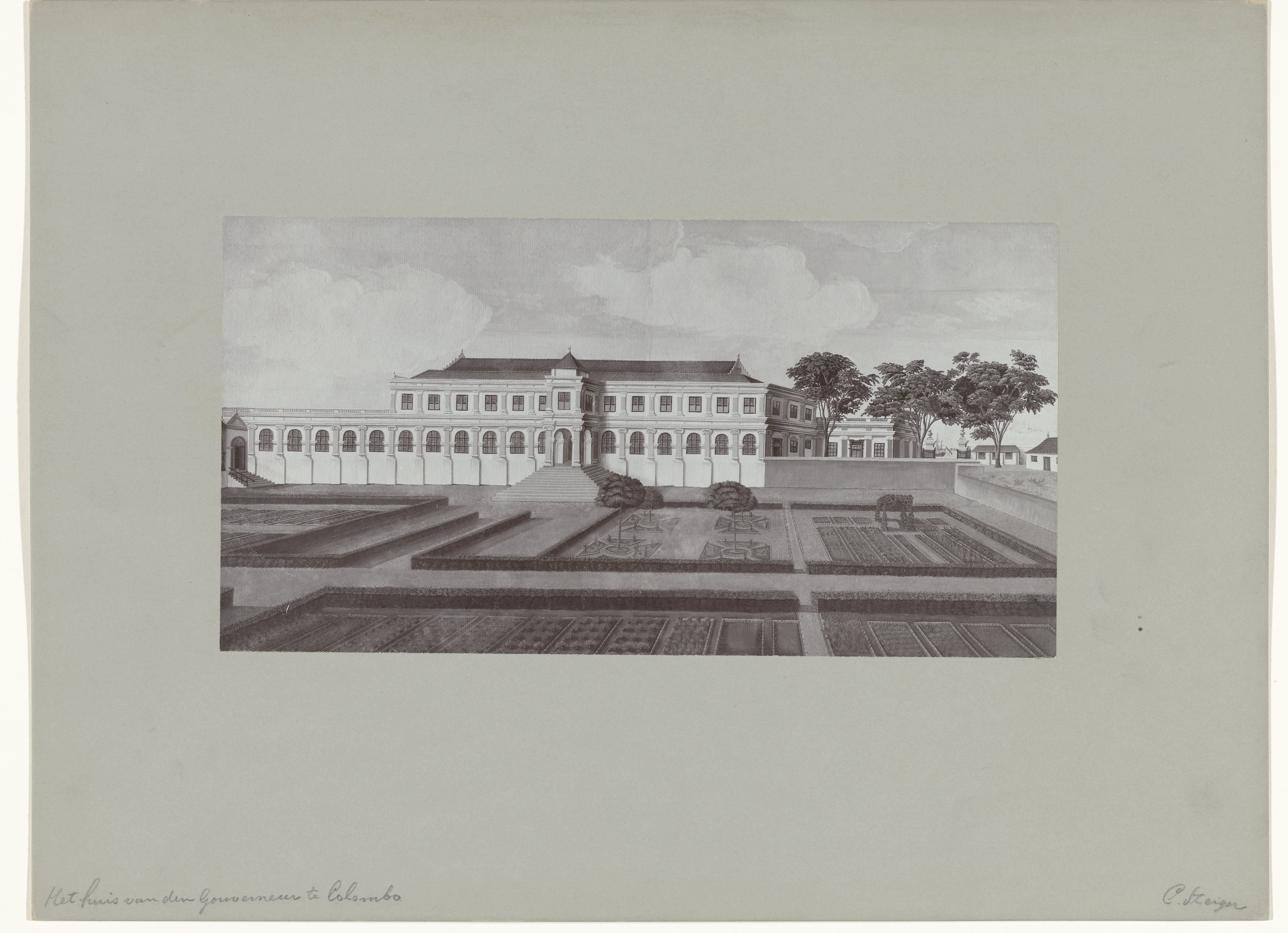 Het huis van den Gouvenerneur te Colombo door C. Steiger