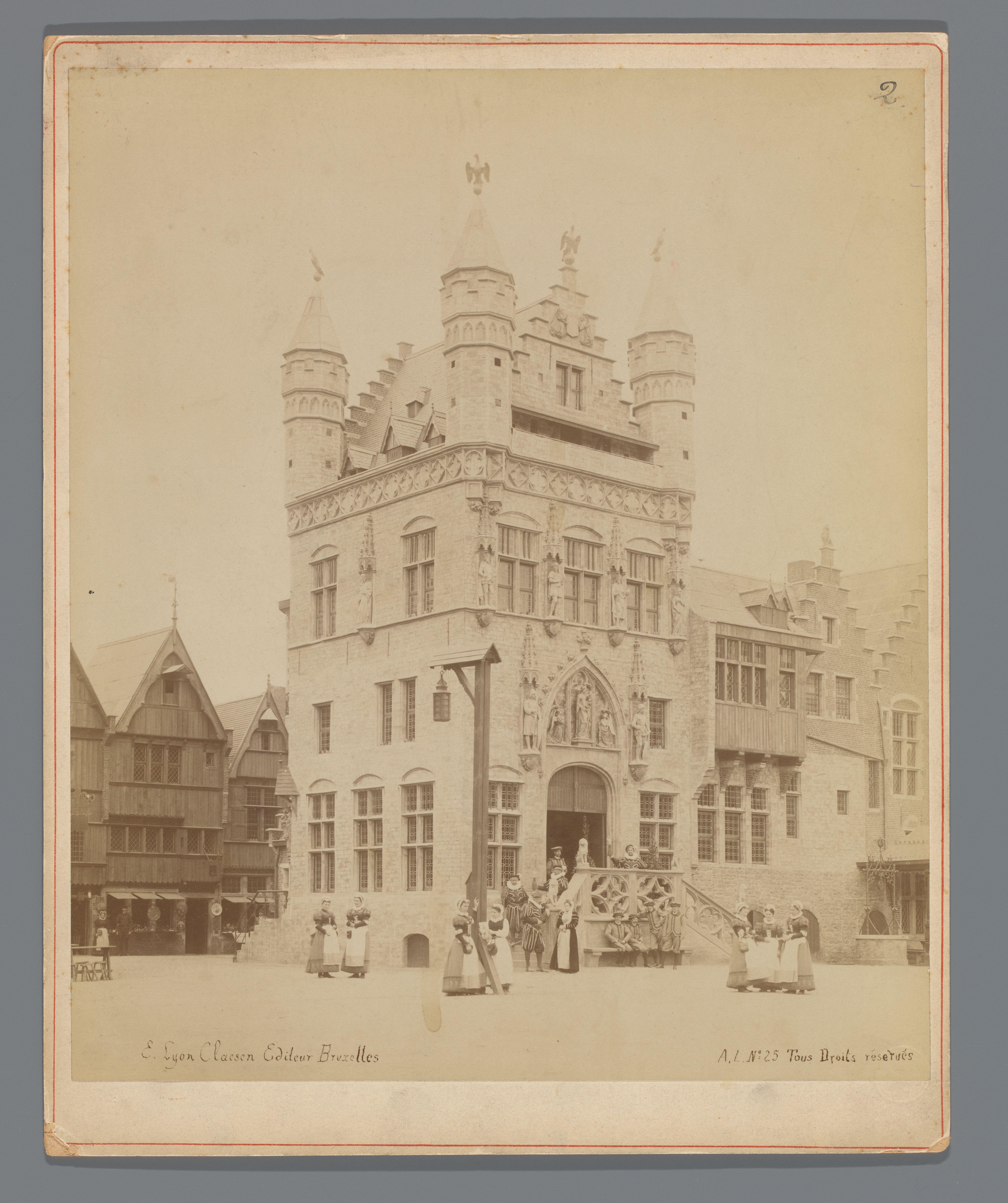Historisch tafereel op de Wereldtentoonstelling van 1897 in Brussel, België