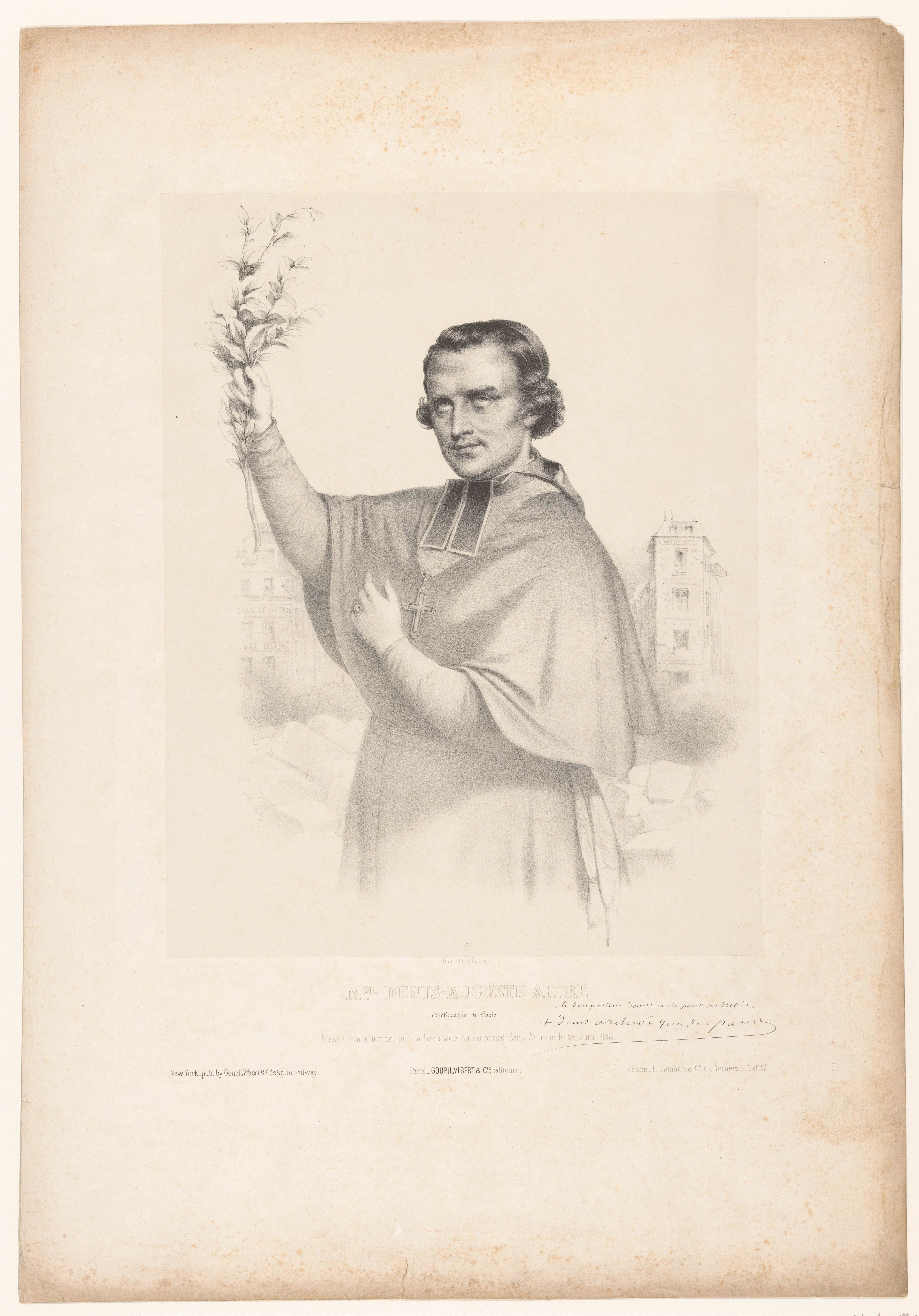 Portret van Denis Auguste Affre, aartsbisschop van Parijs