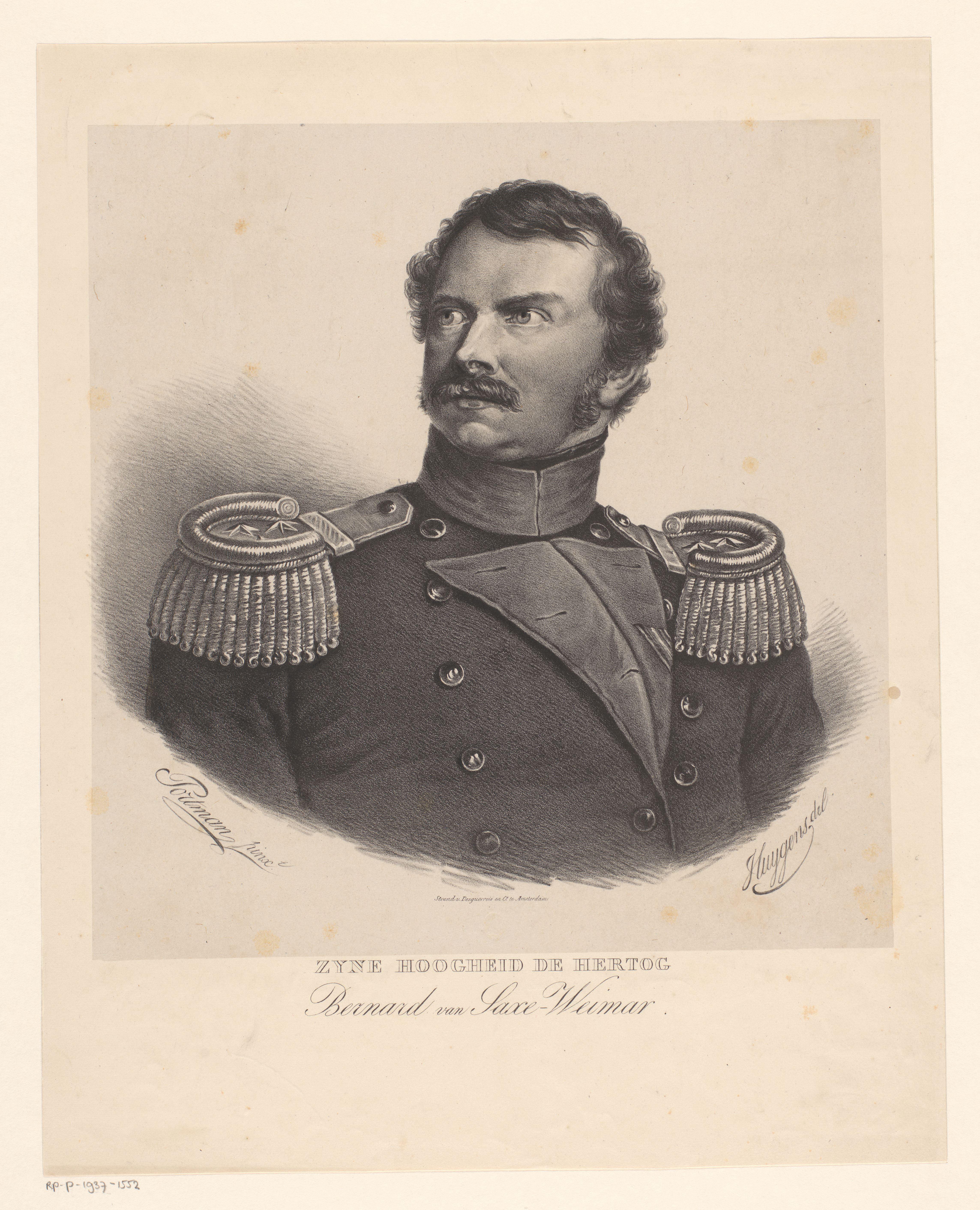 Portret van Karel Bernard hertog van Saxen-Weimar-Eisenach