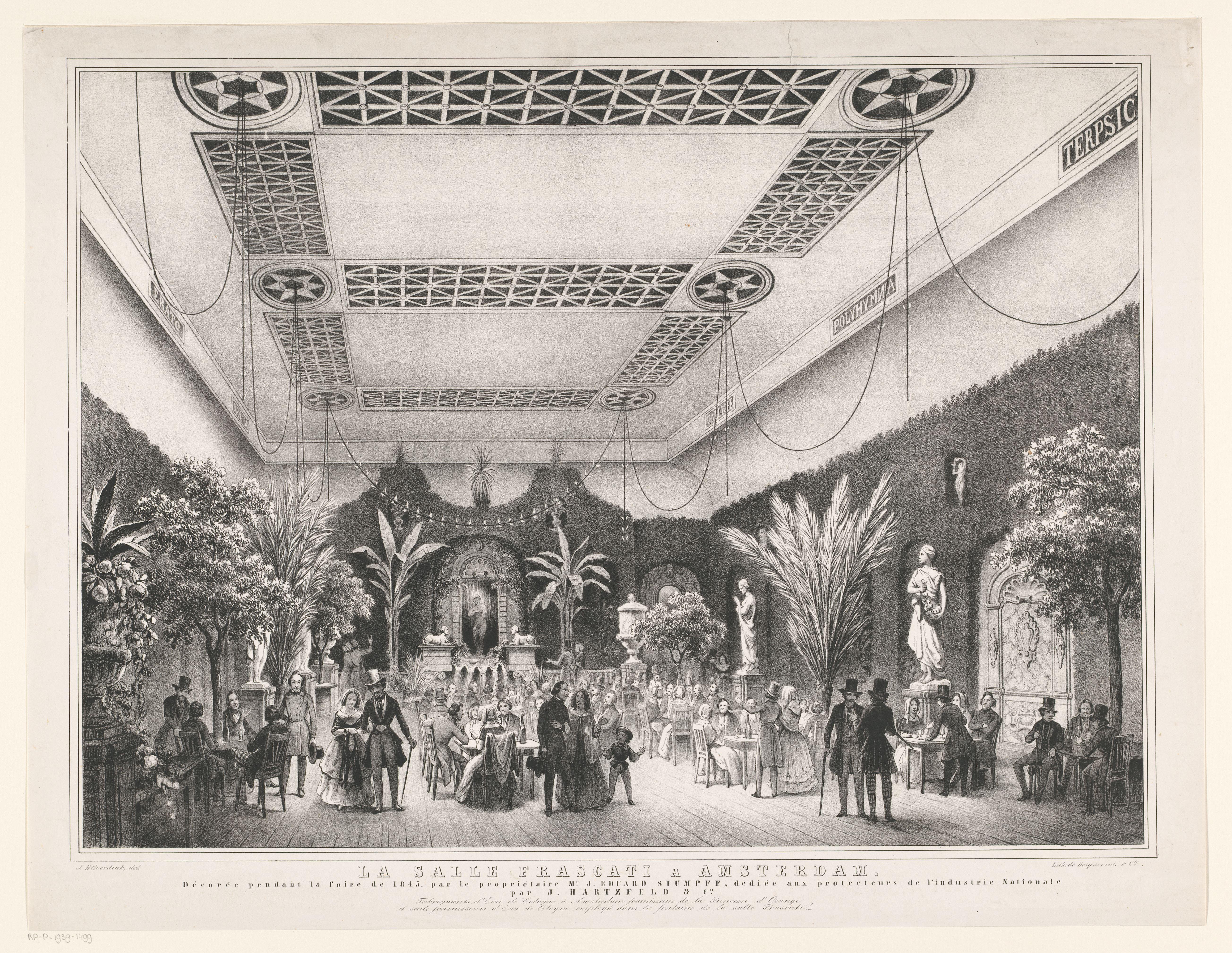 Soiree in Frascati te Amsterdam gedurende de kermis van 1845