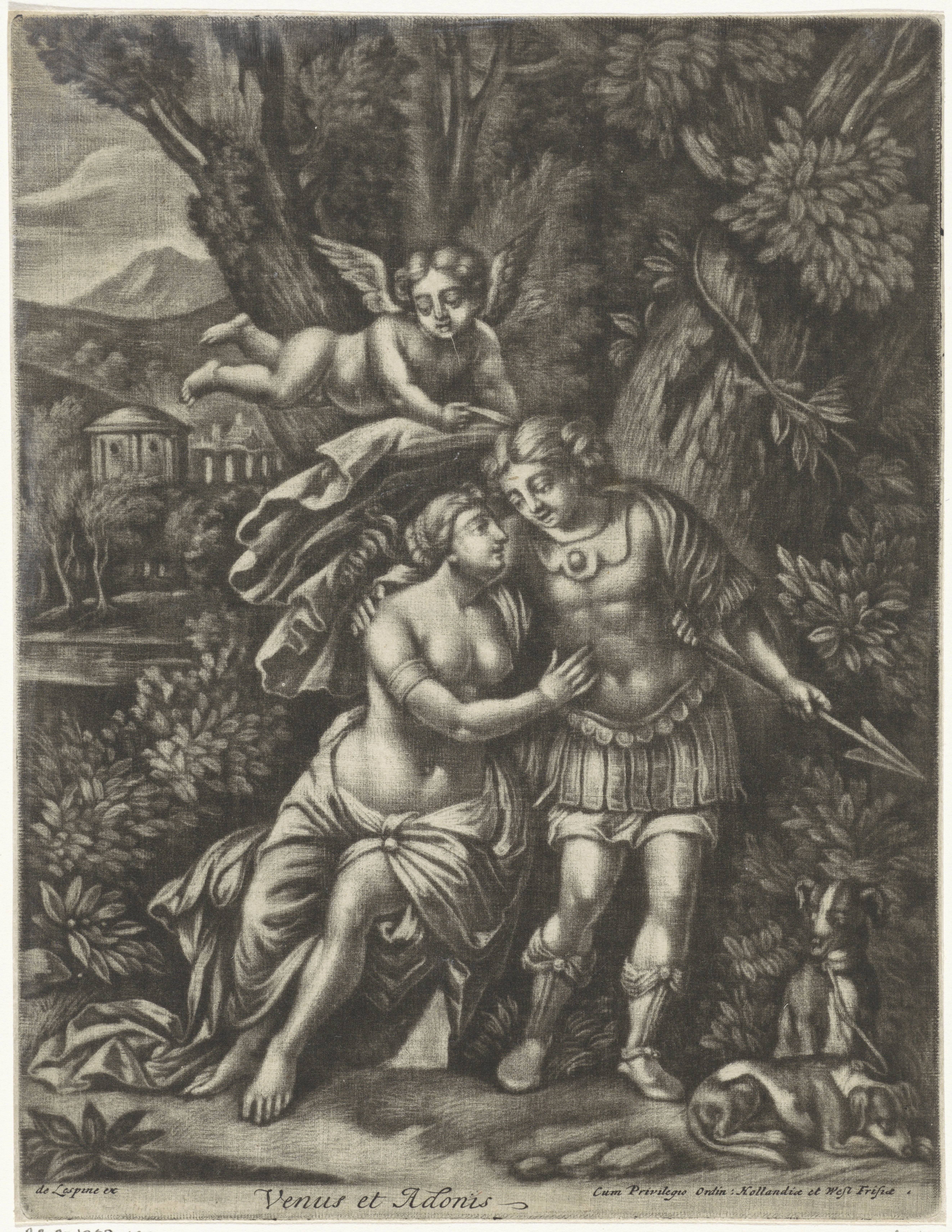 Venus weerhoudt Adonis van de jacht