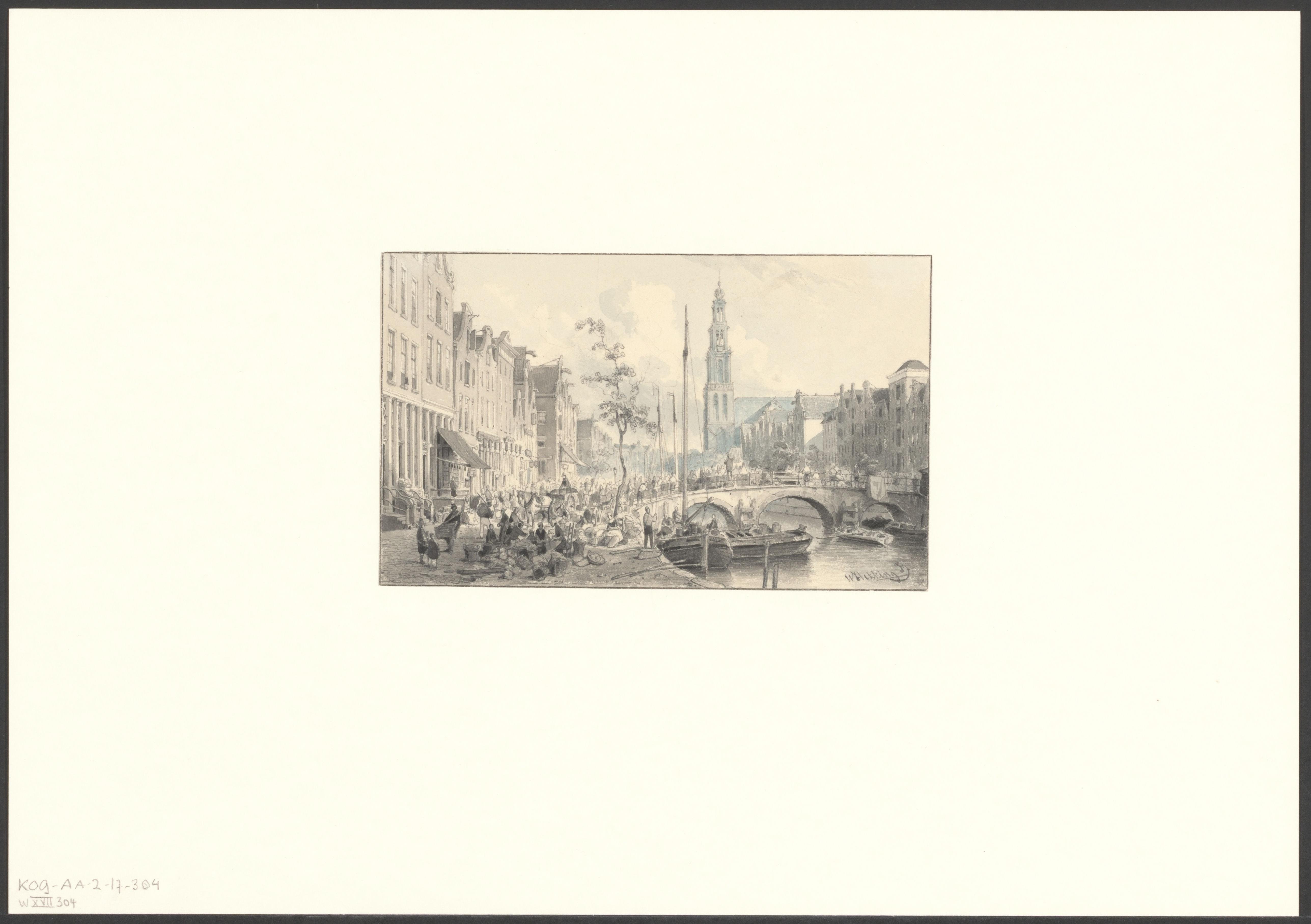 Gezicht op de Prinsengracht en de Westertoren