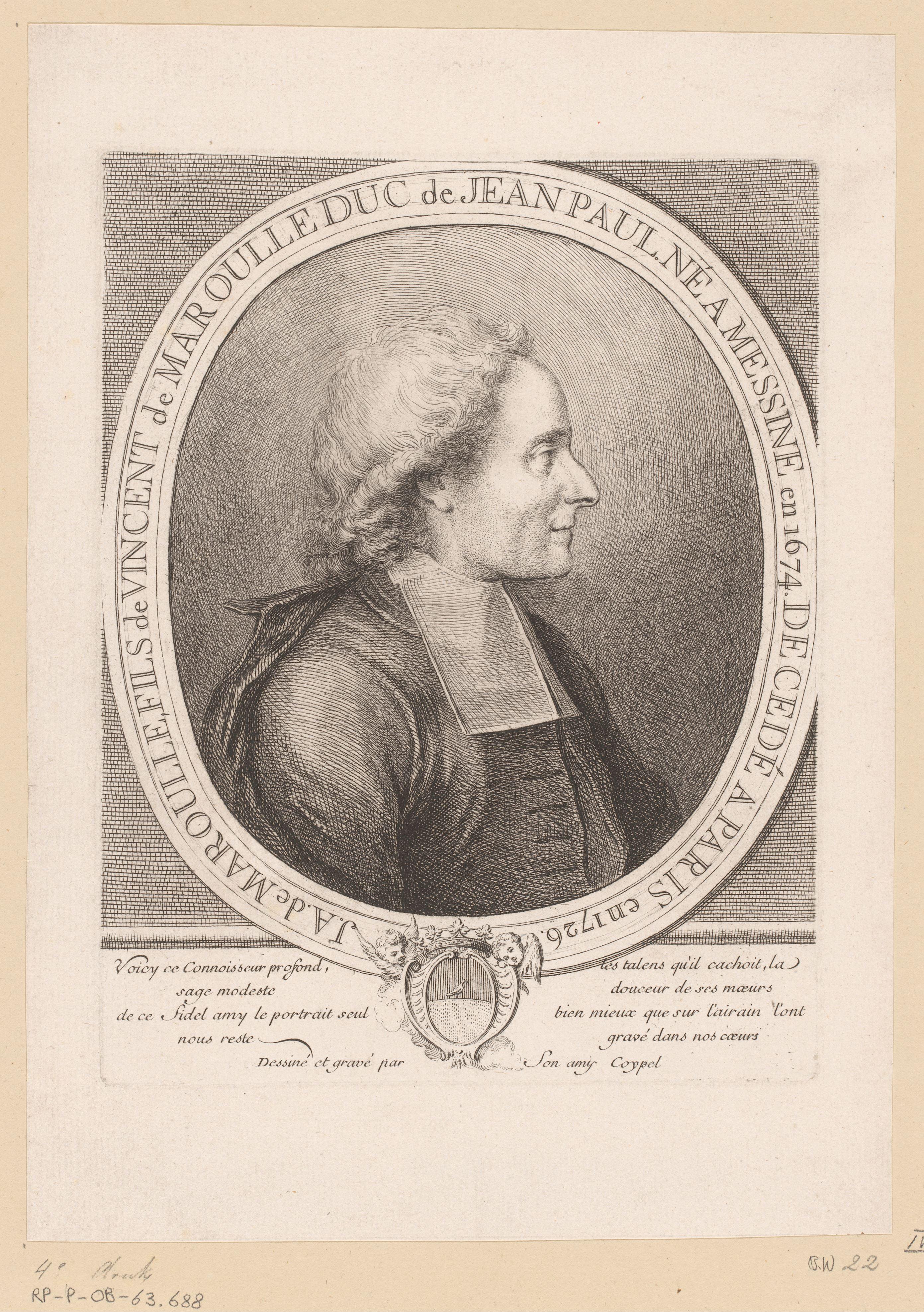 Portret van Jean Antoine de Maroulle