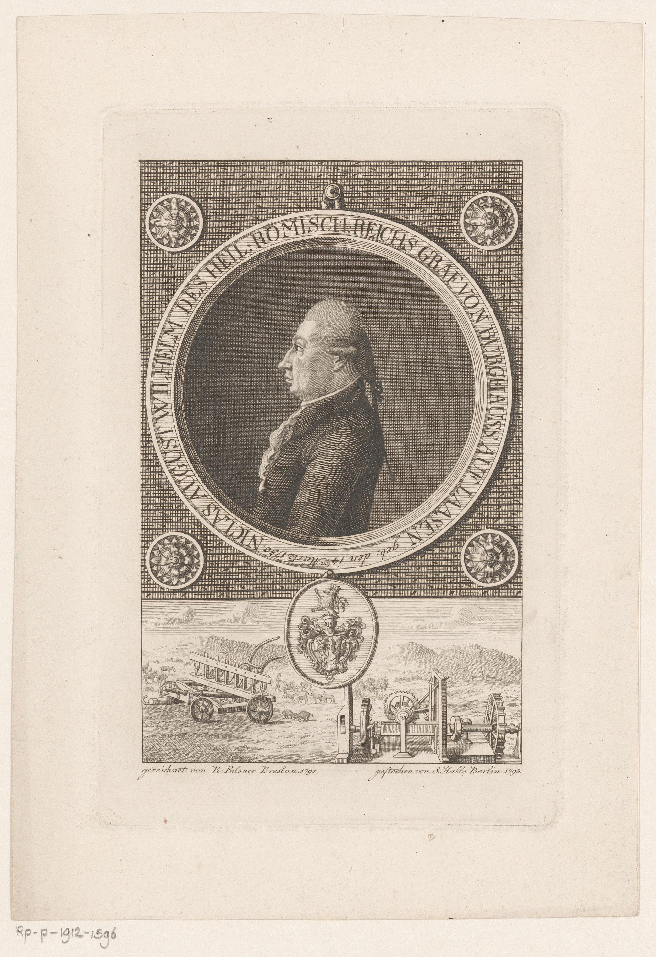 Portret van Niklas August Wilhelm von Burghaus