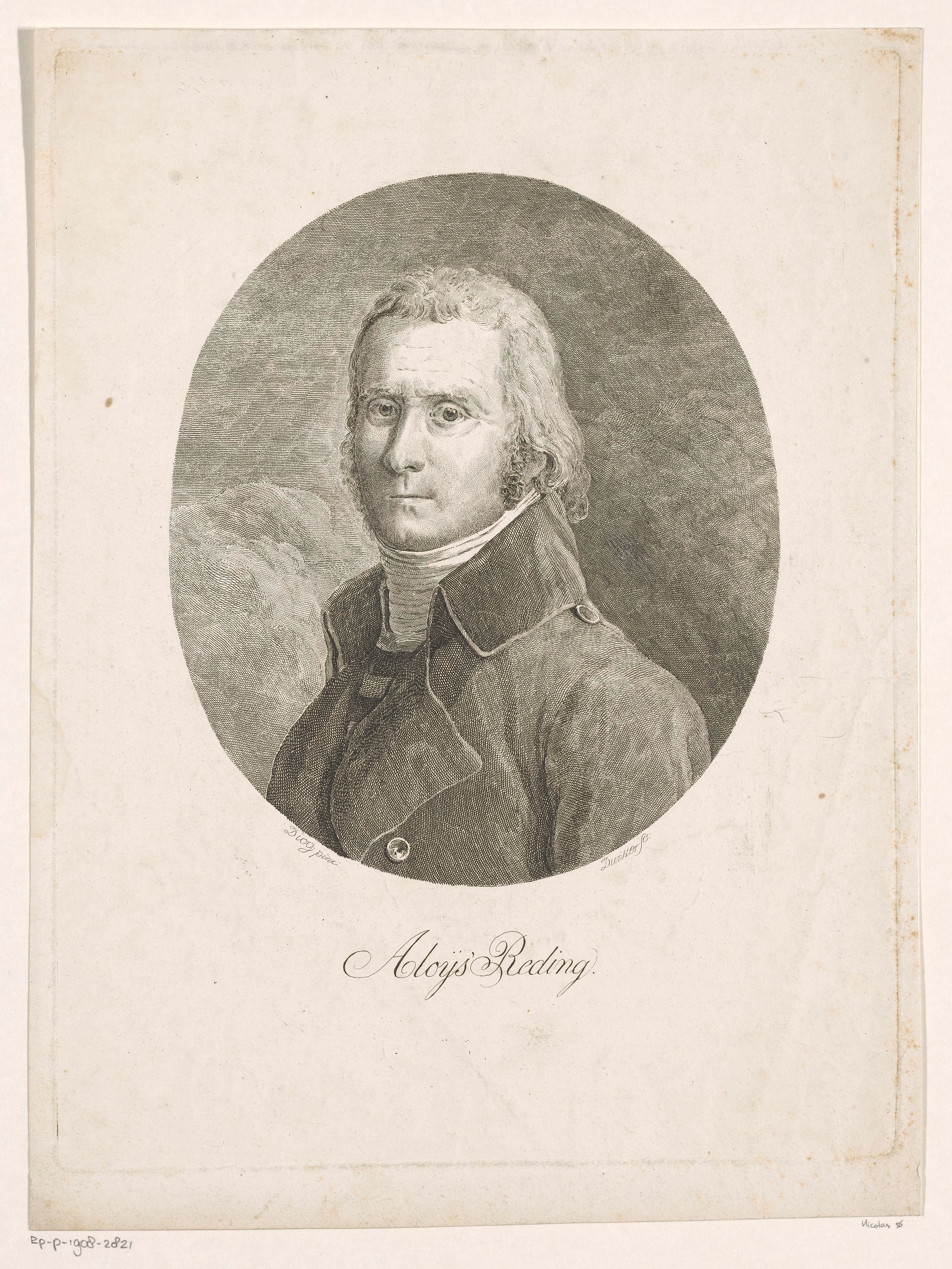 Portret van Alois Reding von Biberegg
