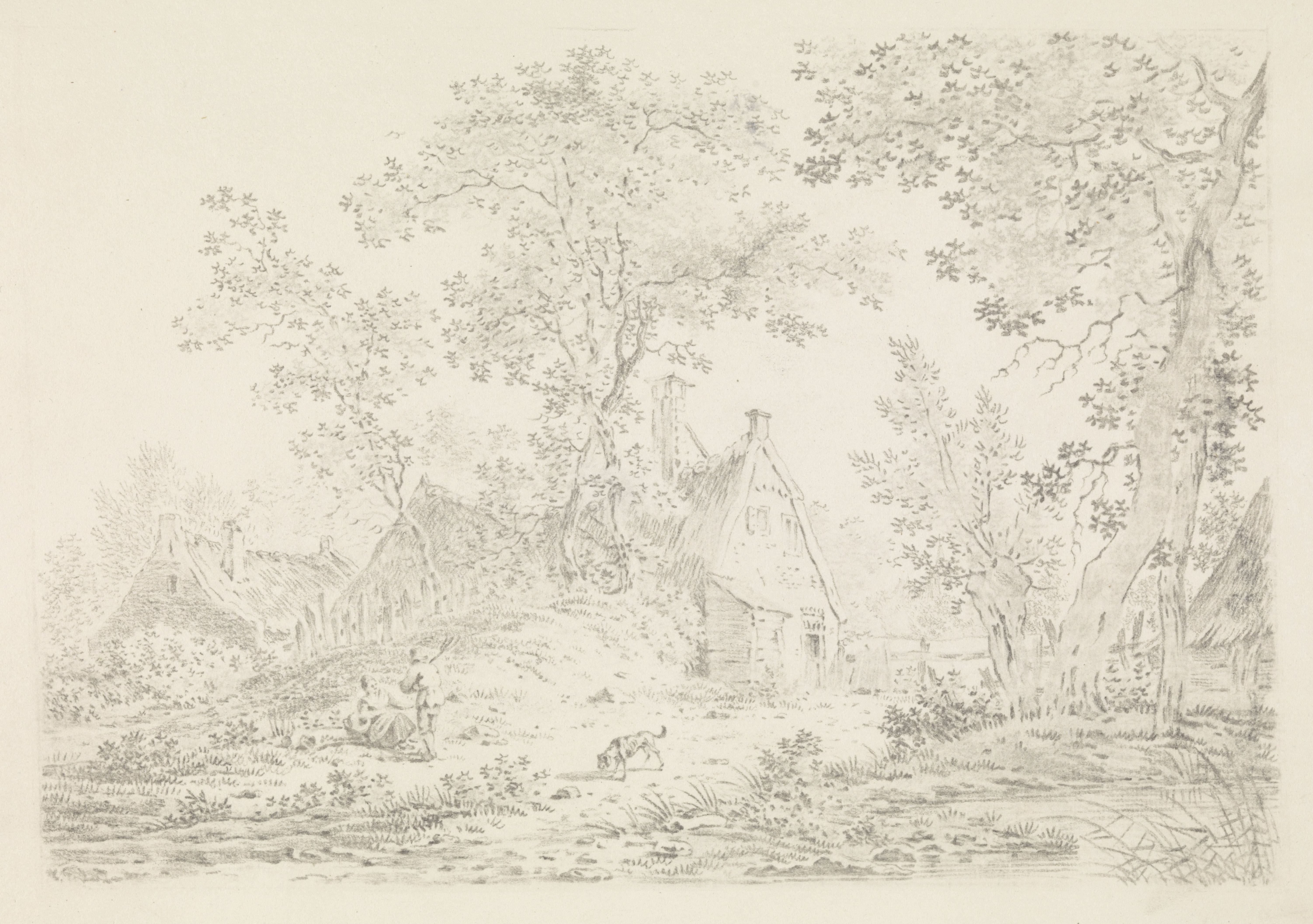 Huizen in het bos