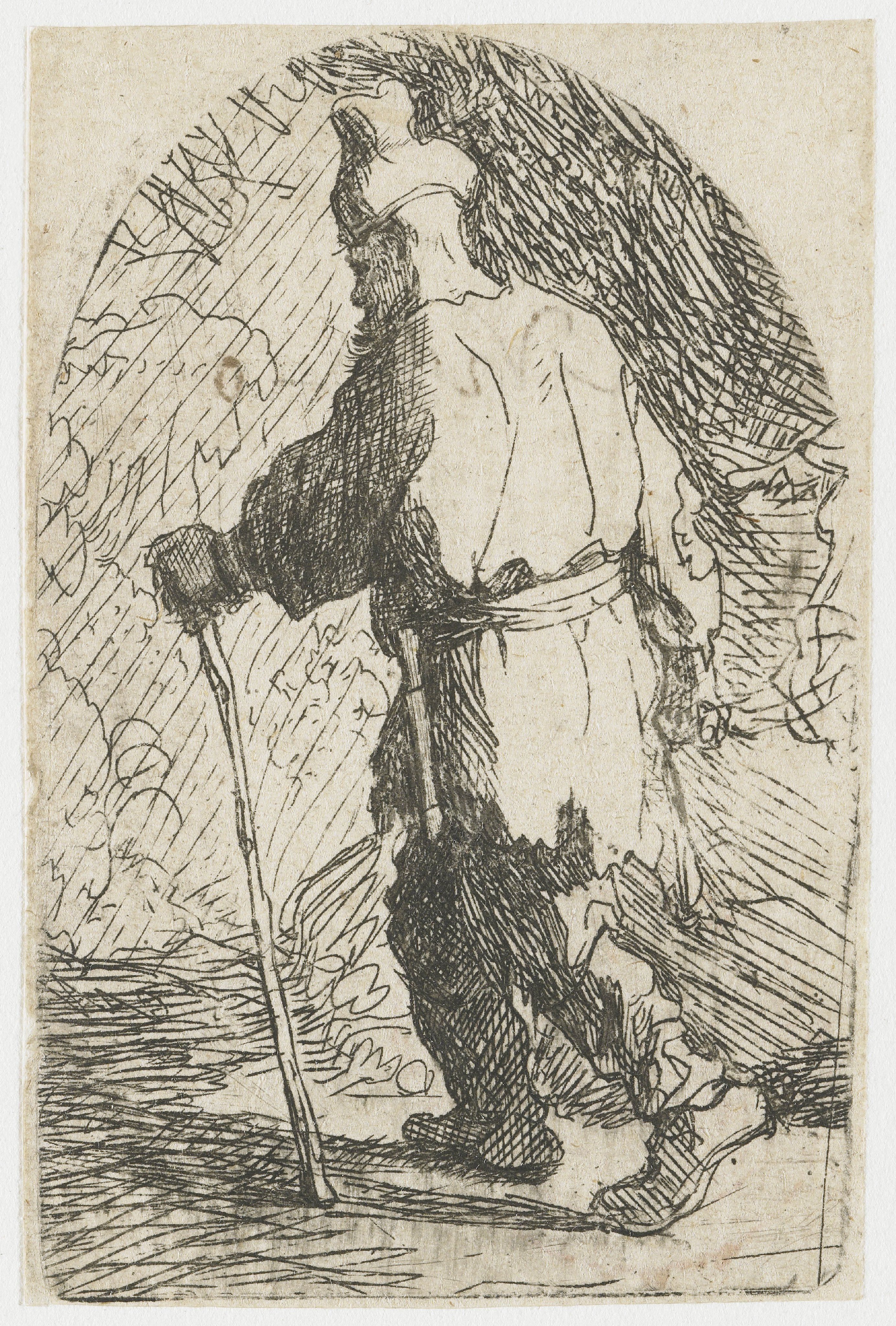 The flight into Egypt: a sketch: St Joseph