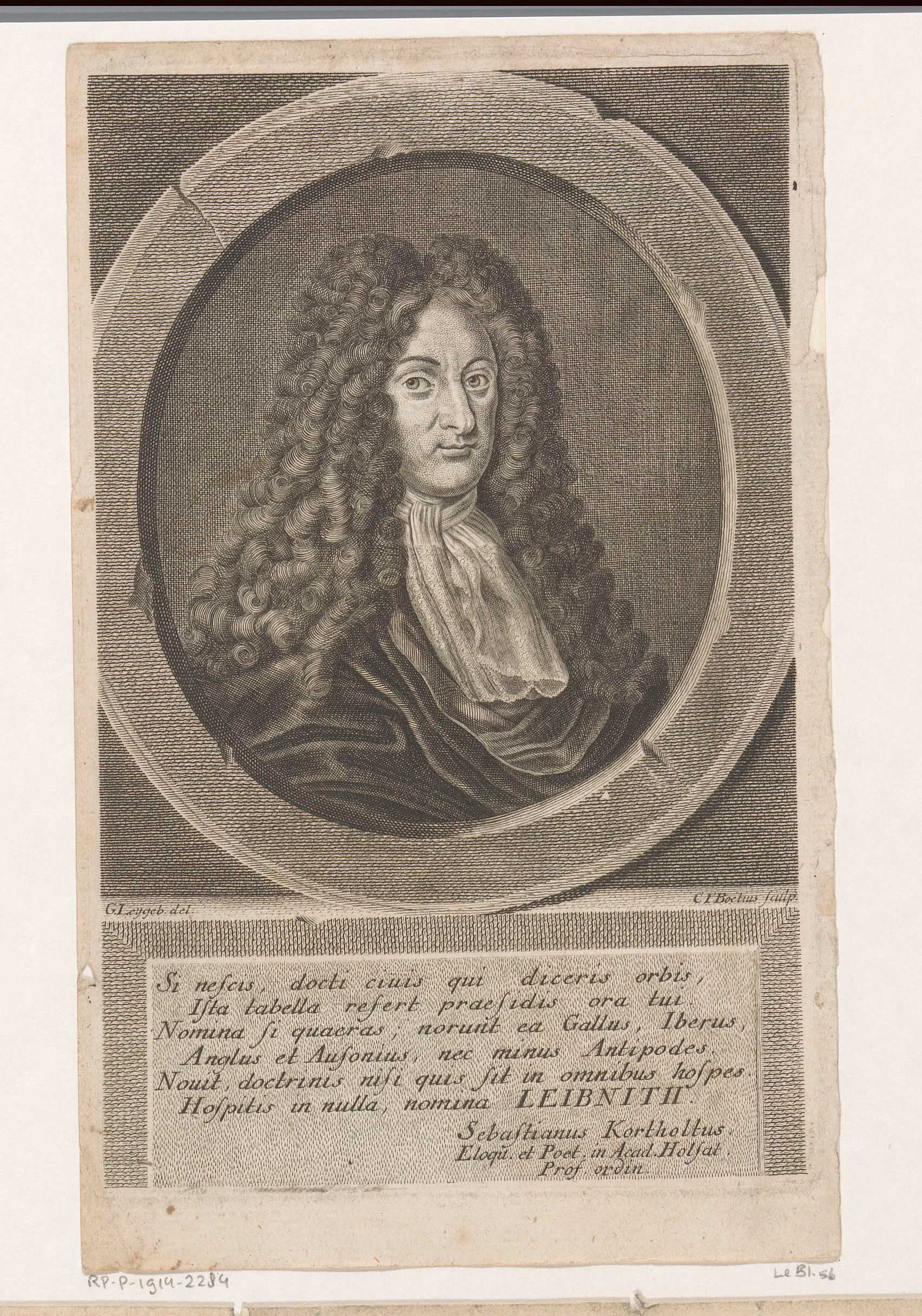Portret van Gottfried Wilhelm Leibnitz