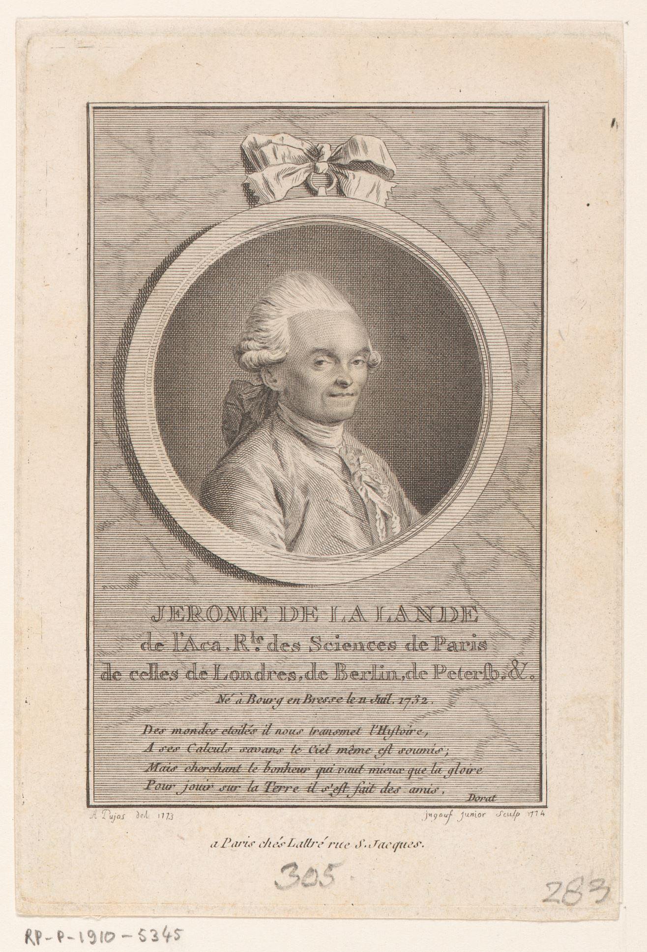 Portret van Jérôme de Lalande