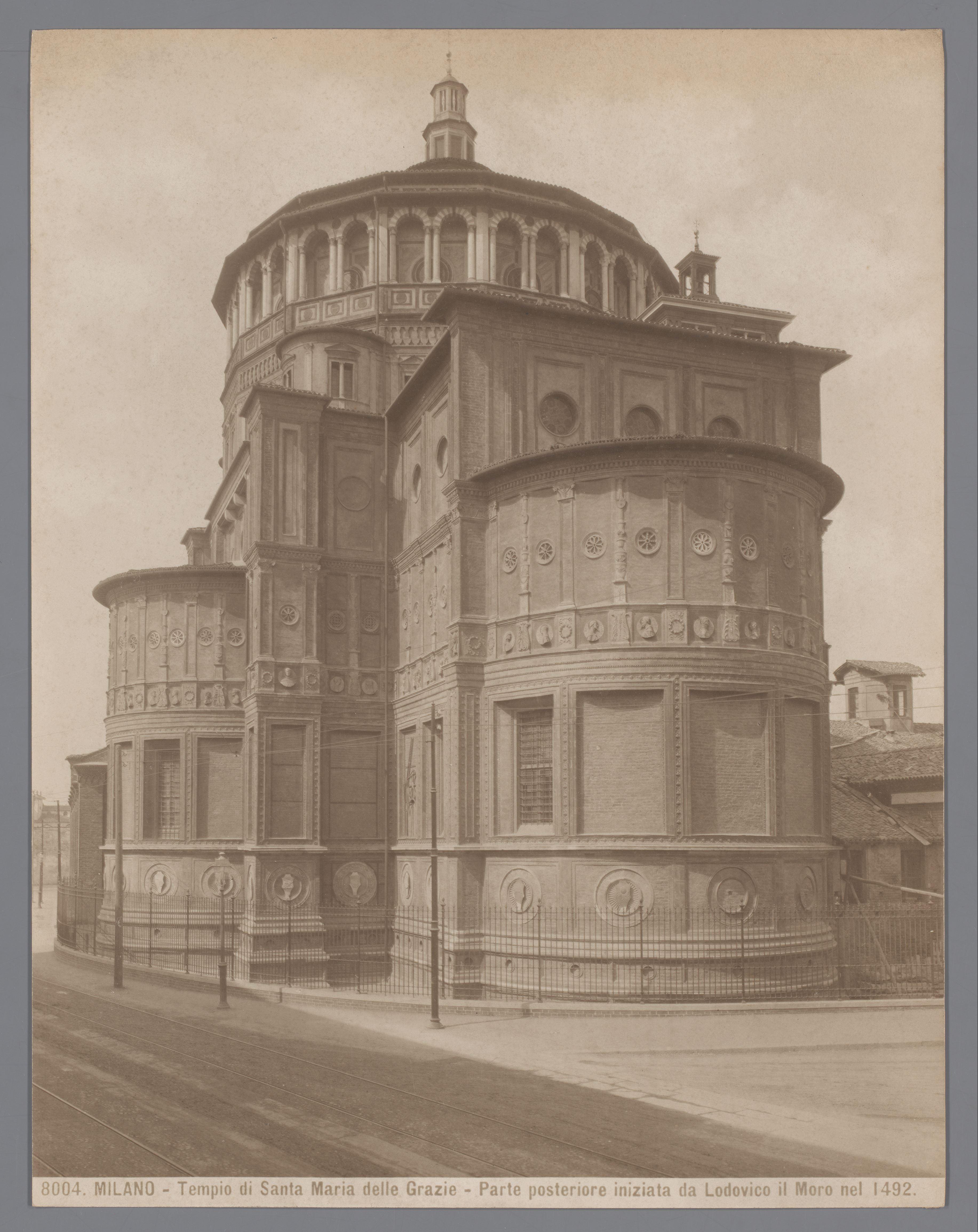 Exterieur van de Santa Maria delle Grazie te Milaan