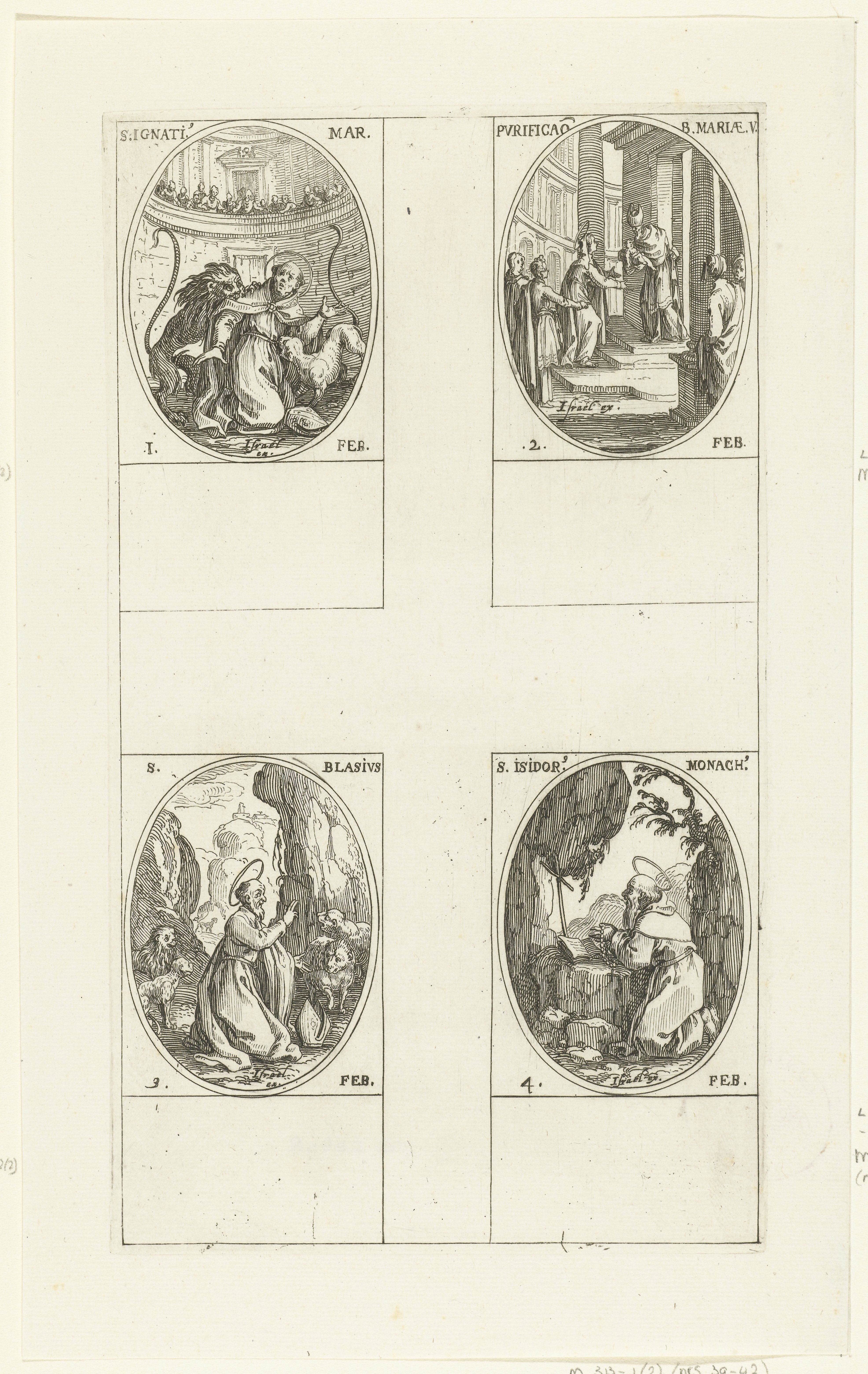 Heilige Ignatius van Antiochië, Presentatie van Christus in de tempel (Maria-Lichtmis), Heilige Blasius, Heilige Isidorus van Pelusium (1-4 februari)