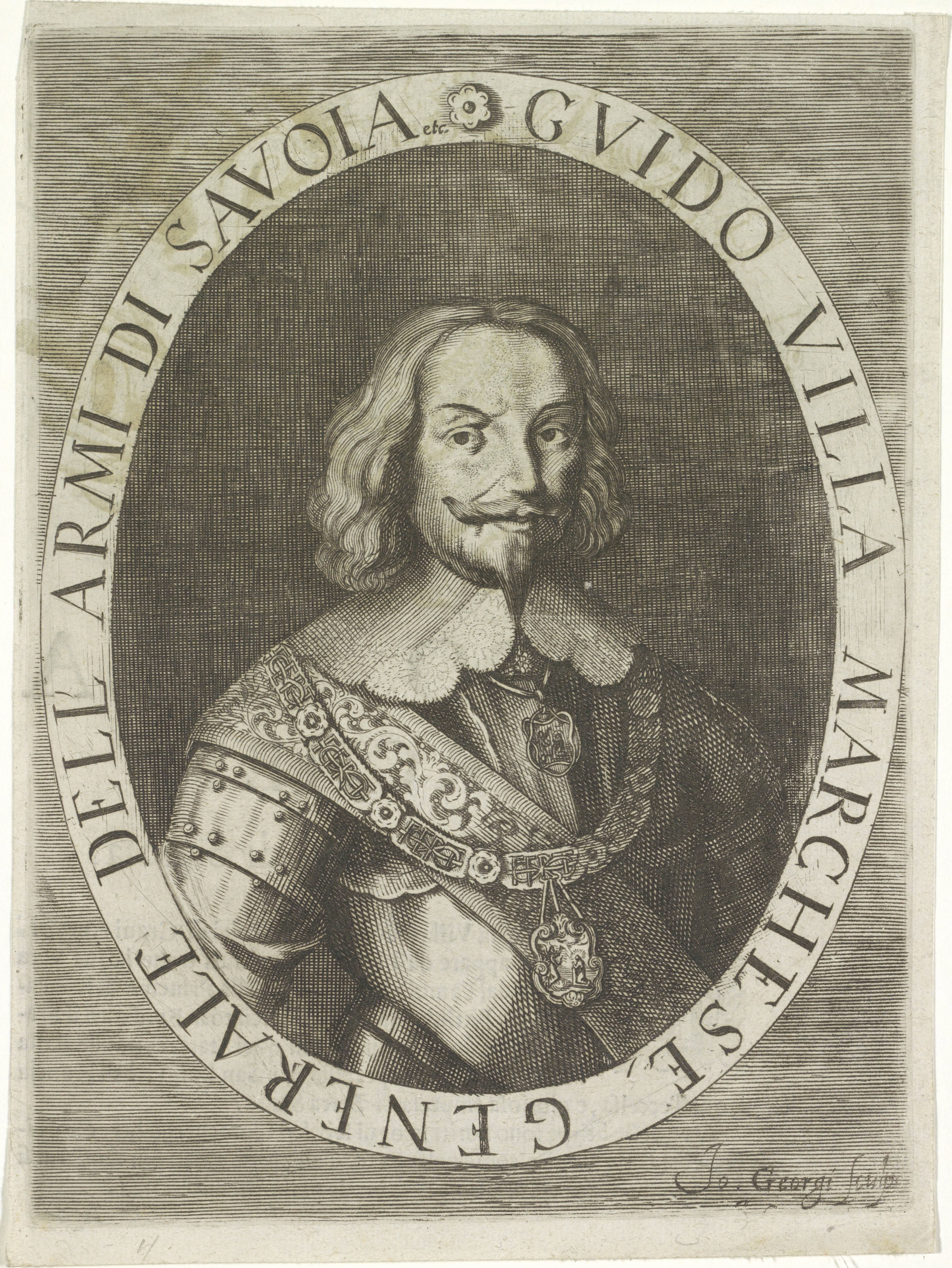 Portret van Guido Villa, markies en generaal van Savoye