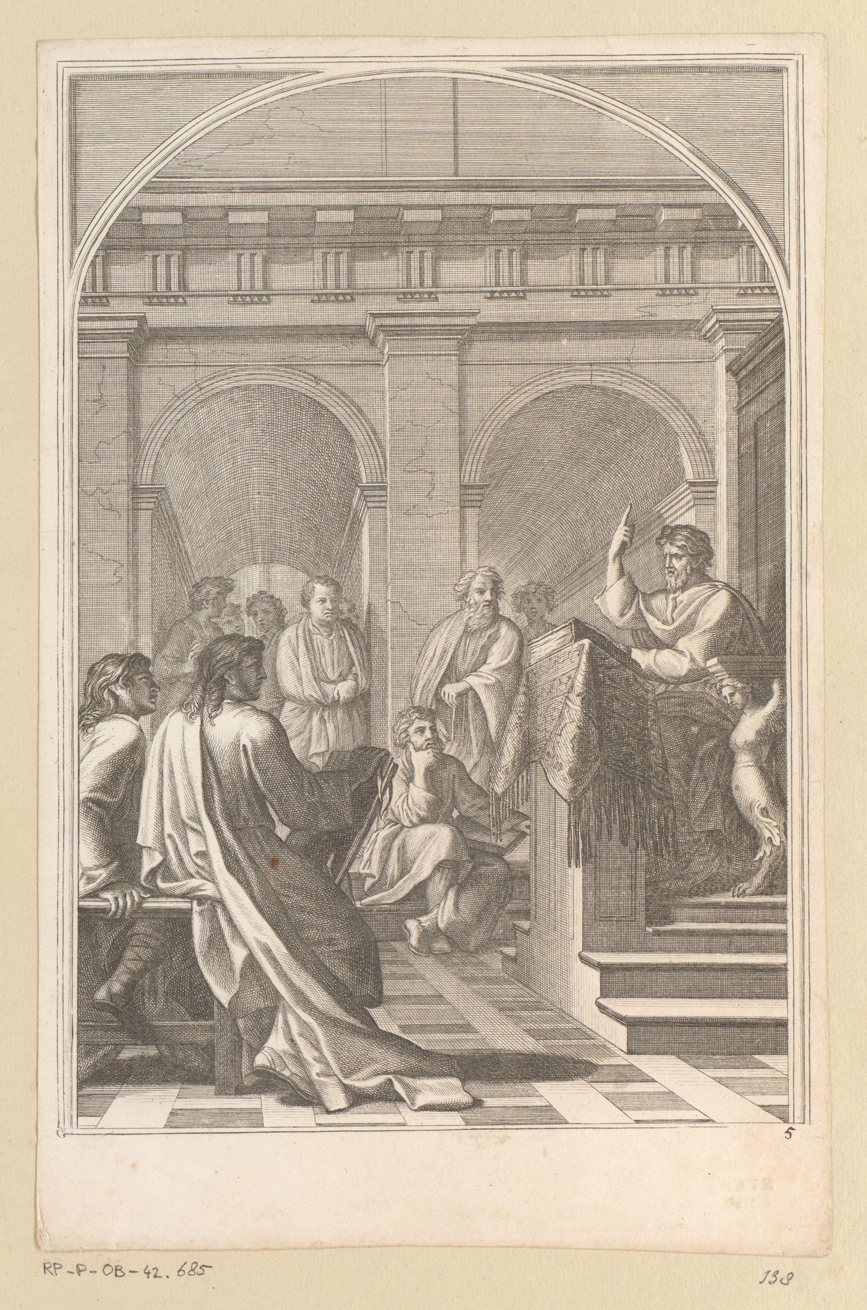 Heilige Bruno onderwijst theologie in Reims