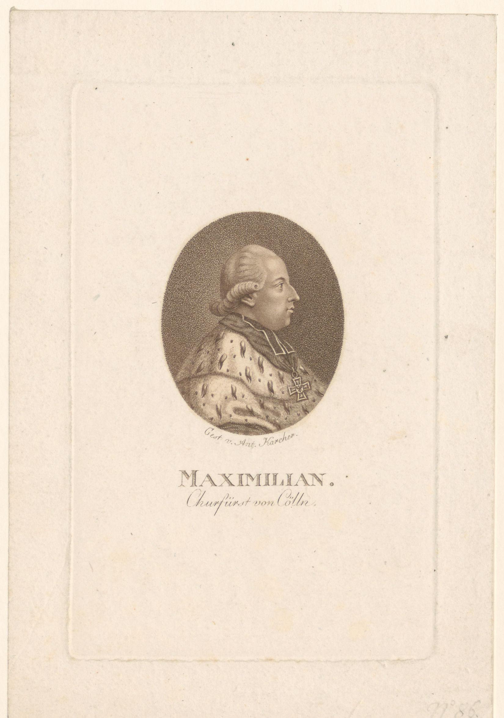 Portret van Maximiliaan Frans van Oostenrijk