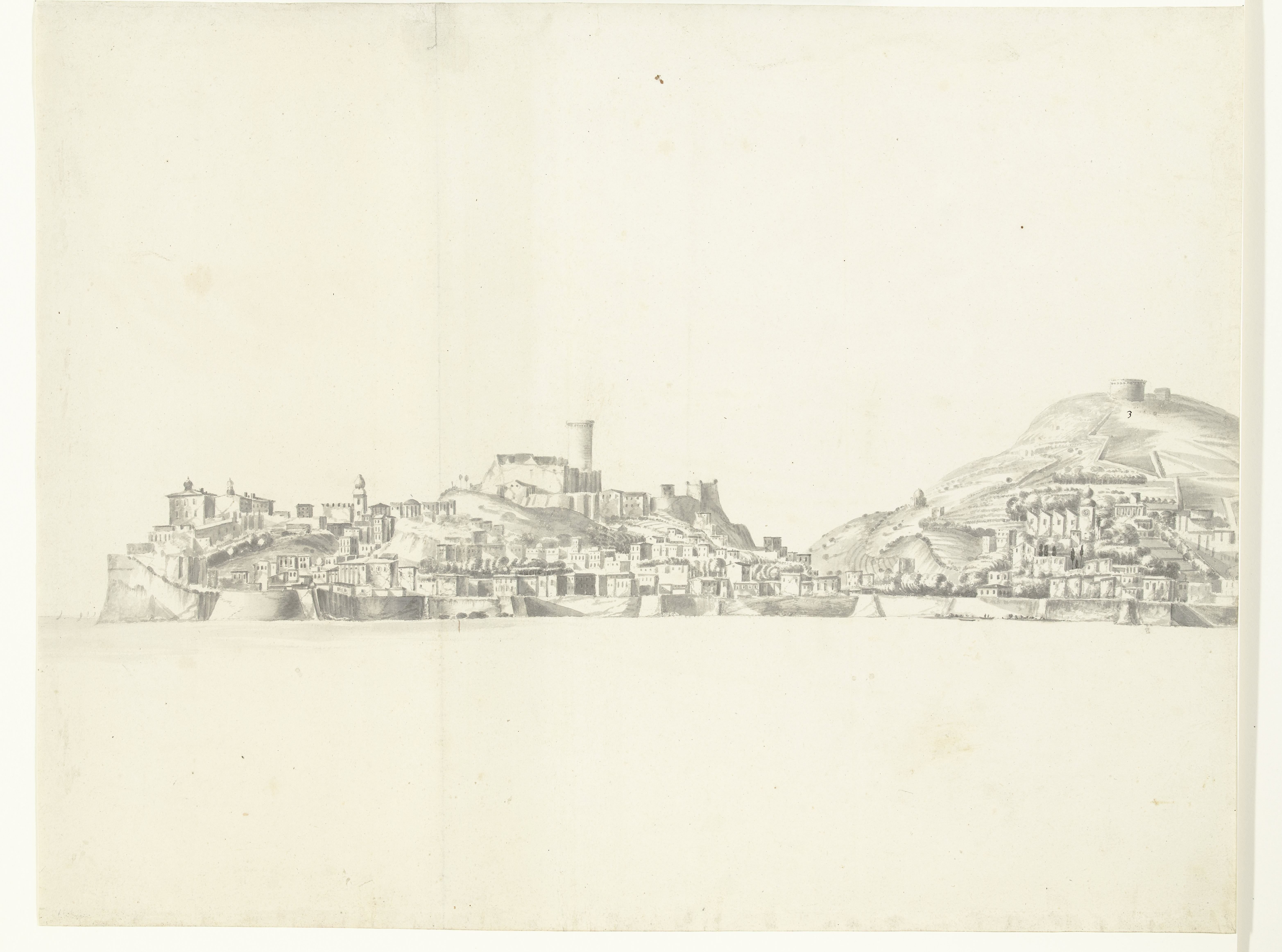 Gezicht op de Italiaanse stad Gaeta (linkerblad)