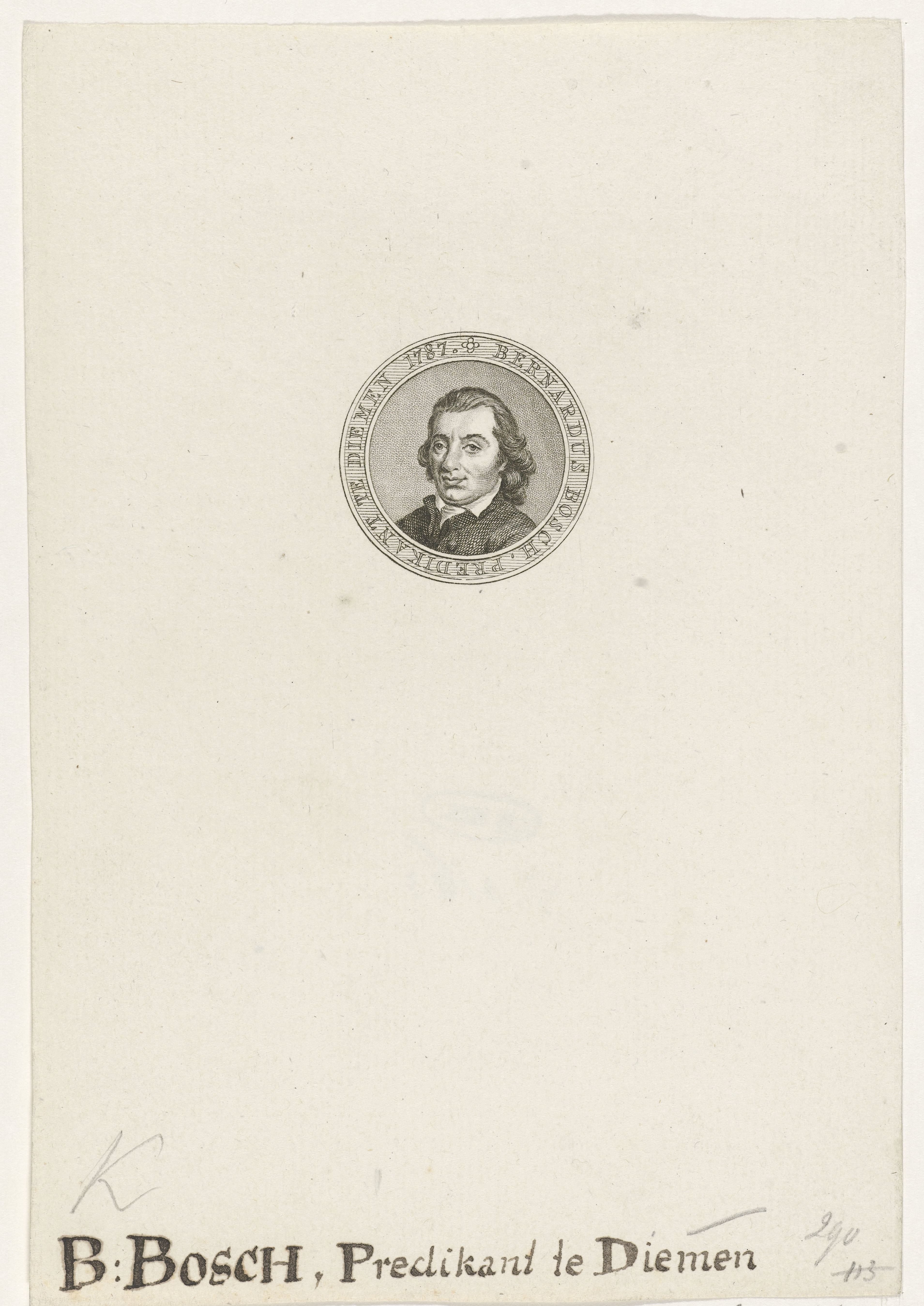 Portret van Bernardus Bosch