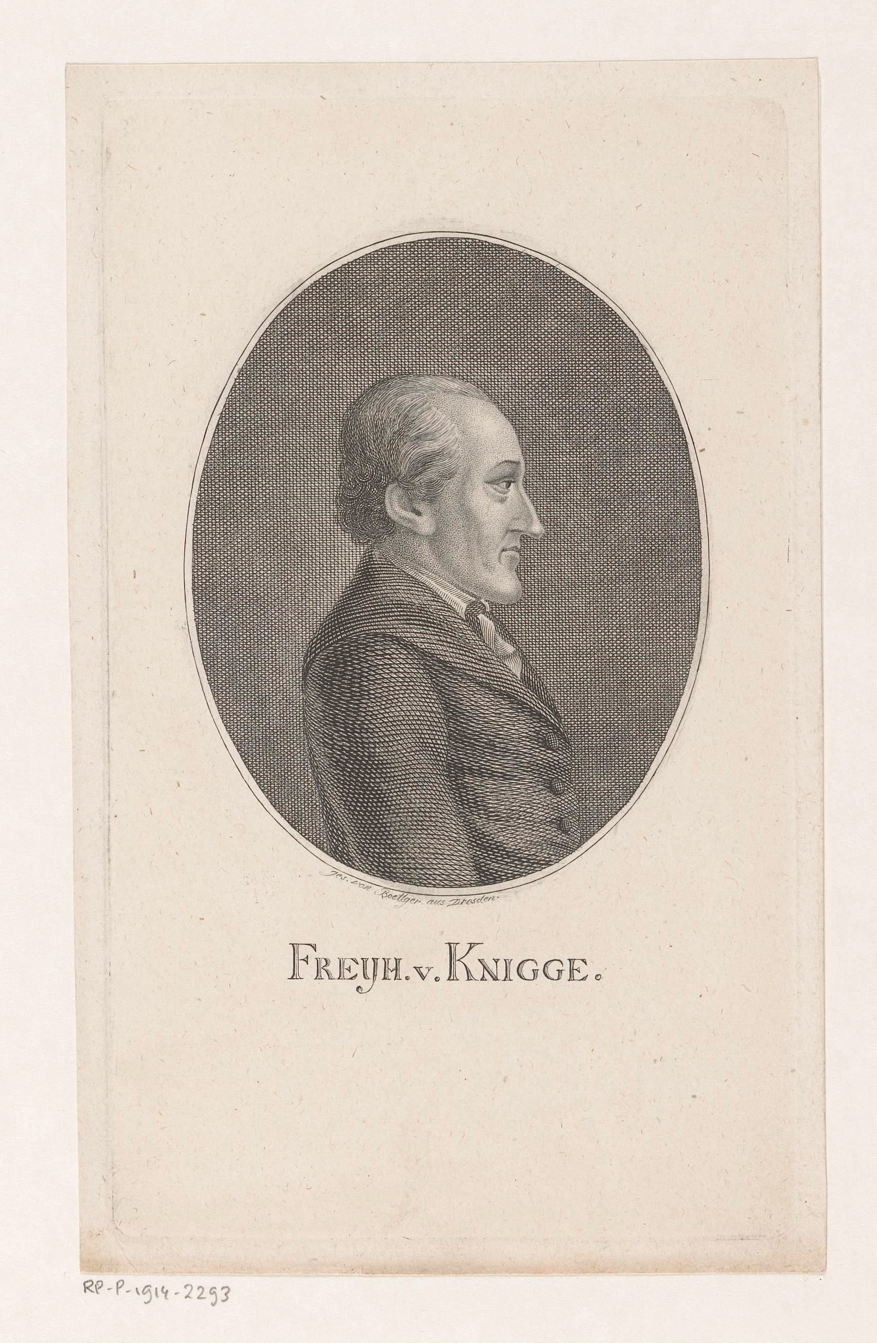 Portret van Adolph, Freiherr Knigge