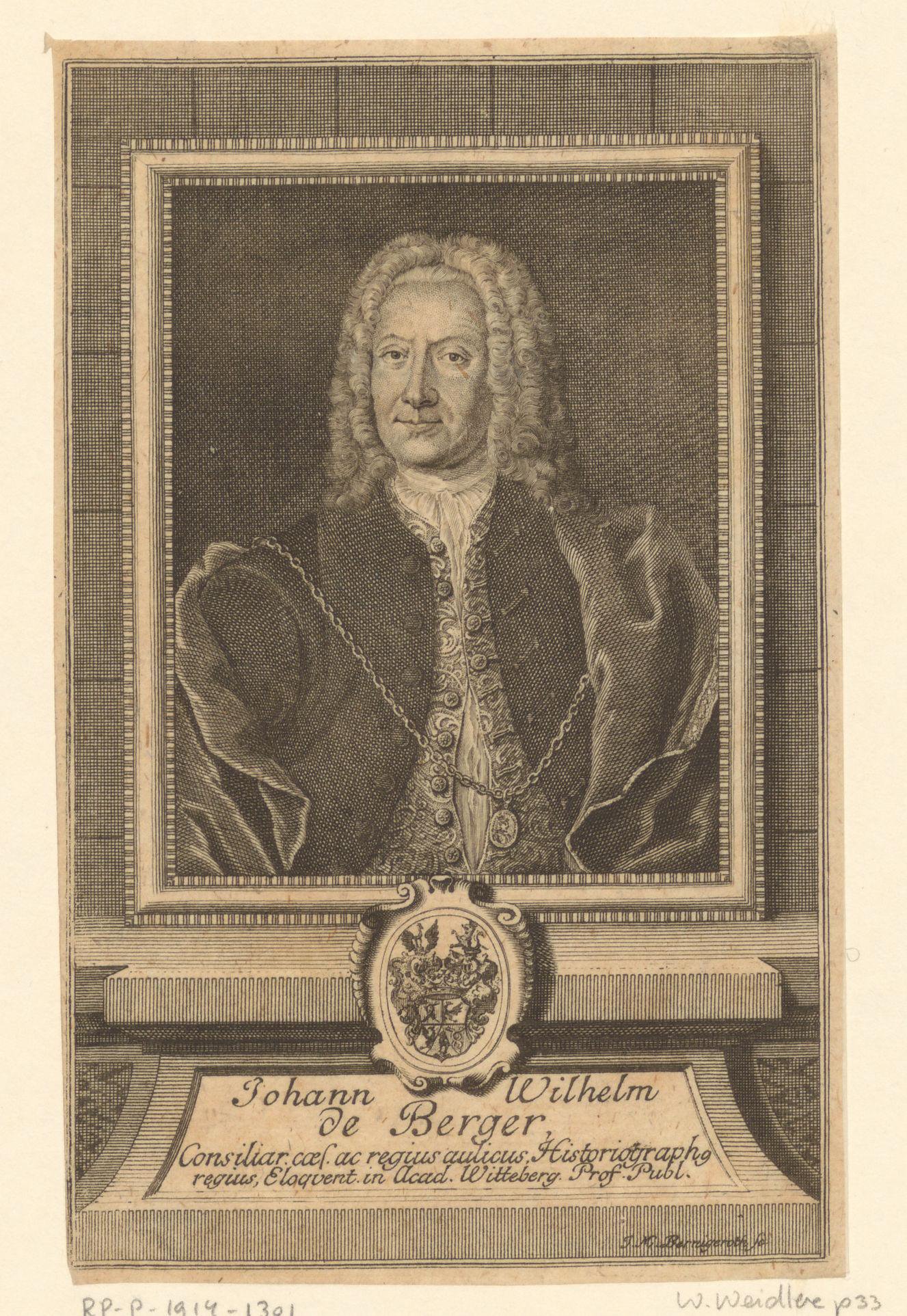 Portret van Johann Wilhelm von Berger