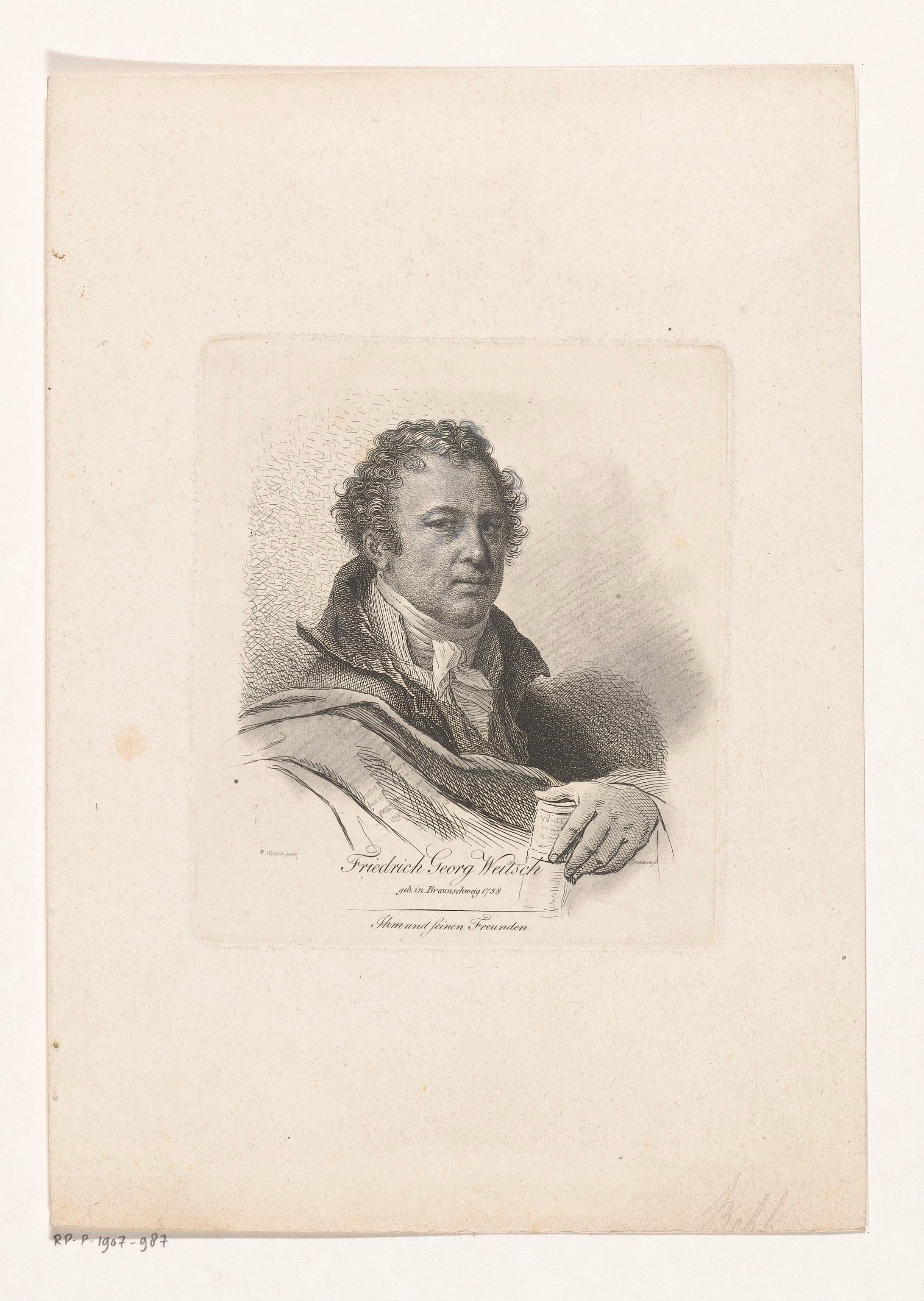 Portret van Friedrich Georg Weitsch