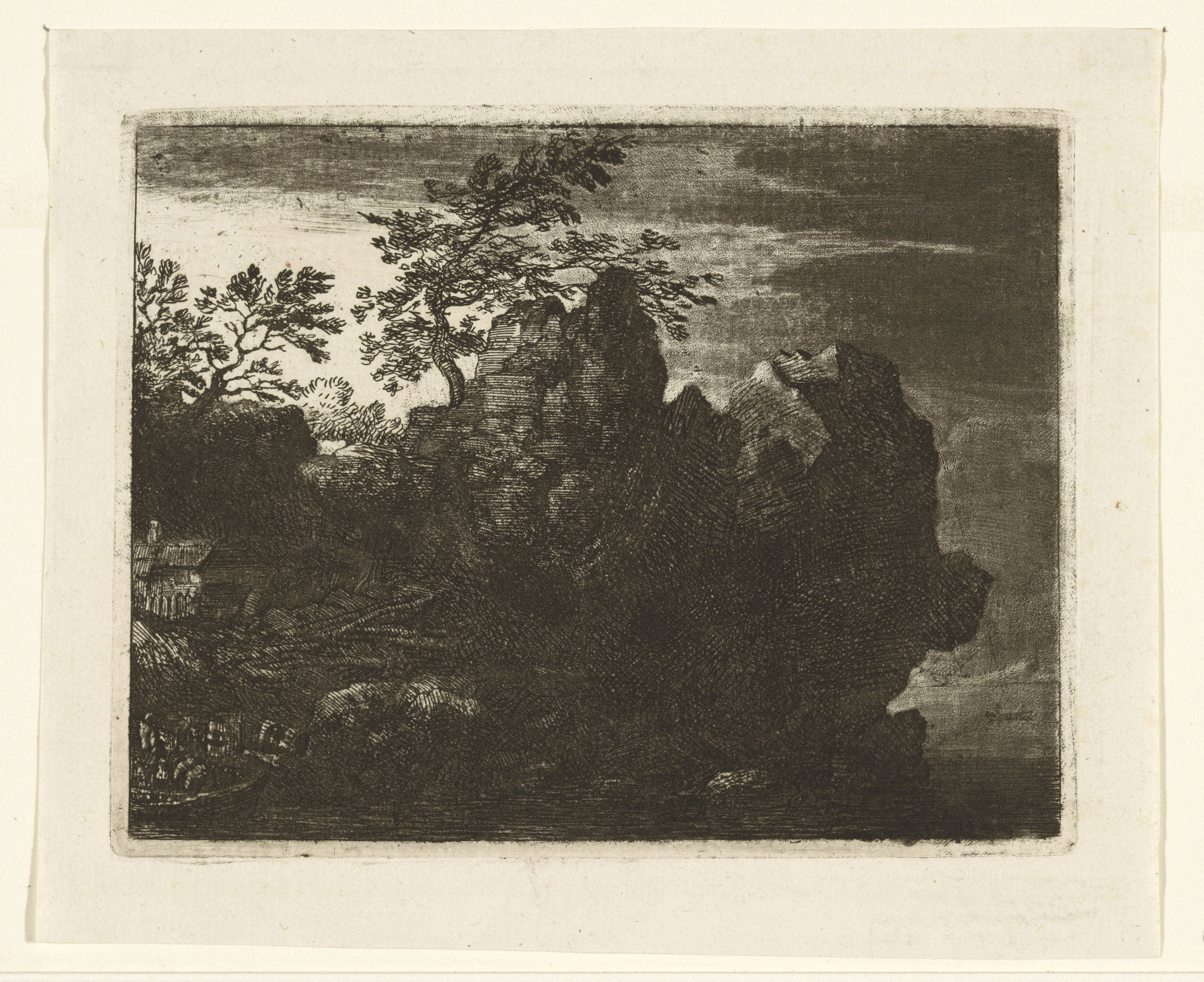 Grote rotspartij bij rivier