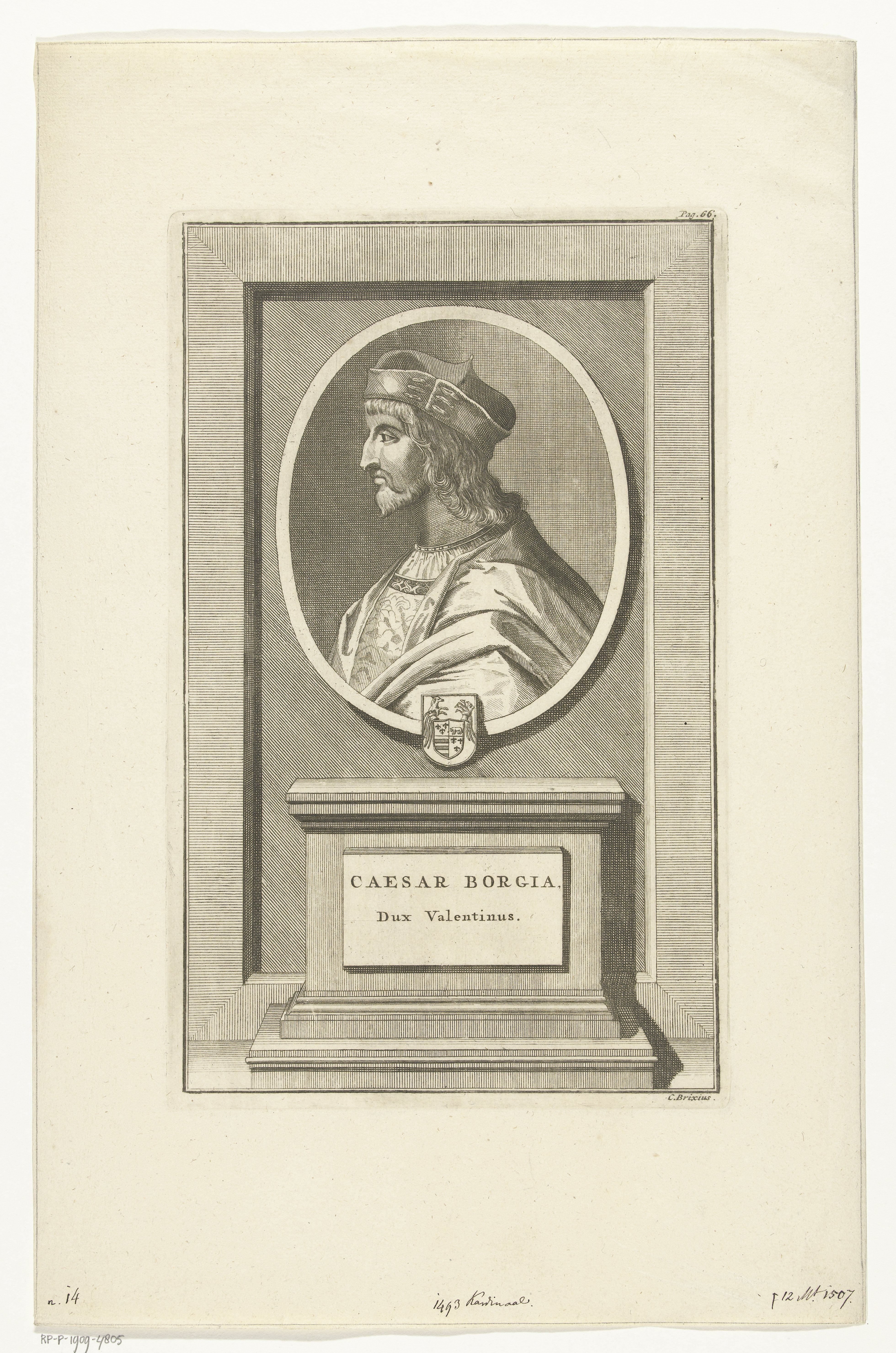 Portret van kardinaal Cesare Borgia