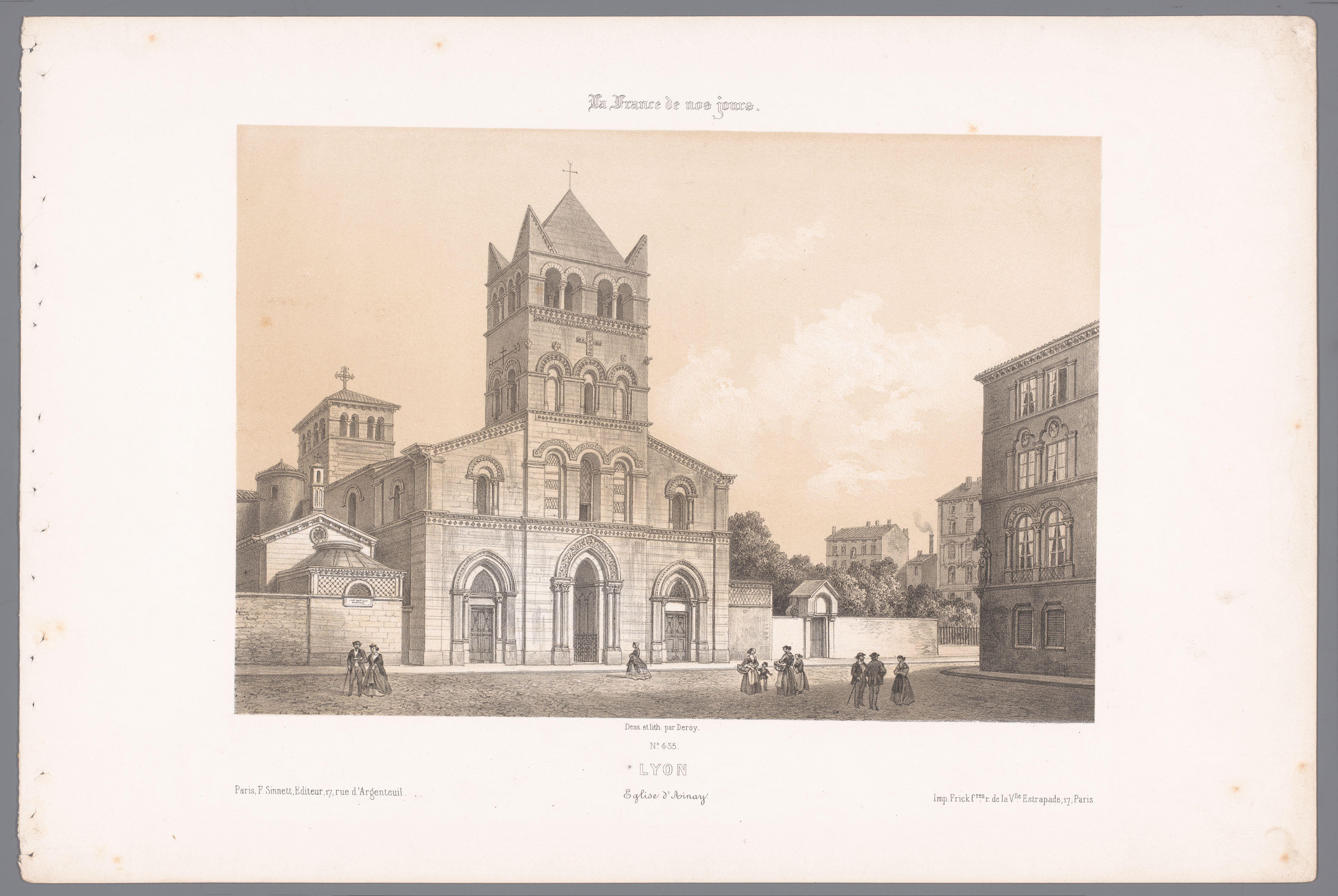 Zicht op de basiliek Saint-Martin d'Ainay