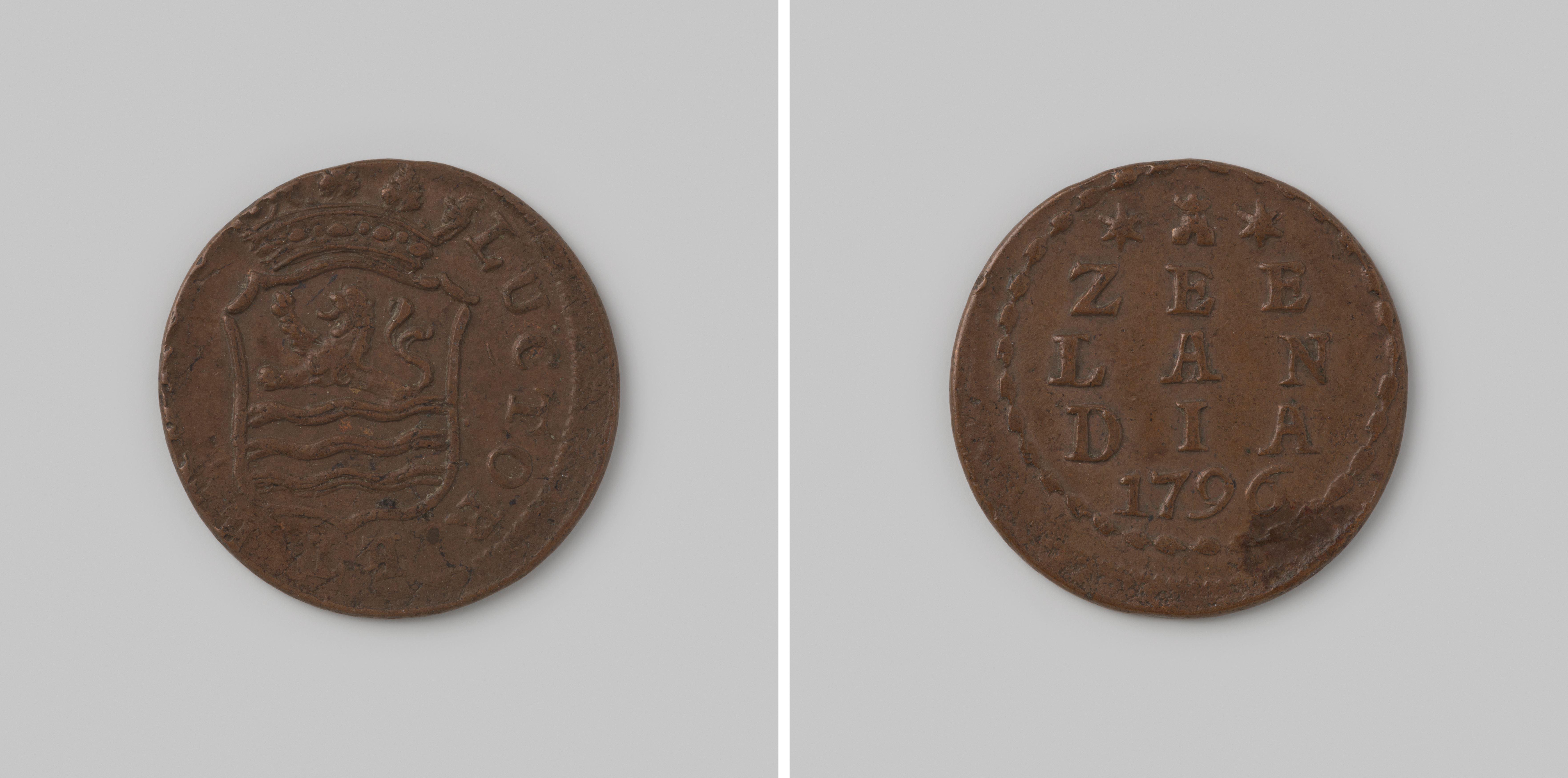 Duit van de Bataafse Republiek op naam van Zeeland, 1796