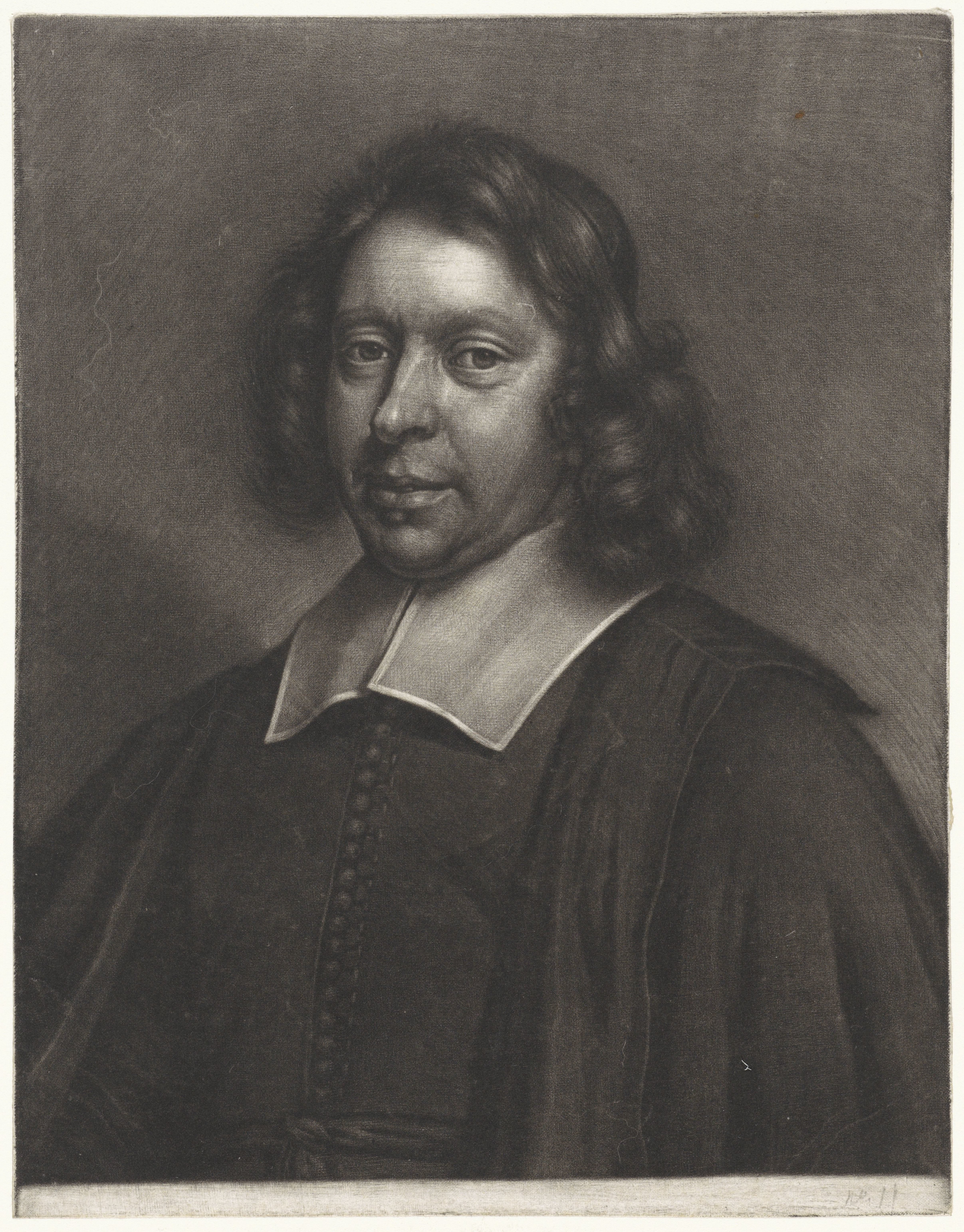Portret van een man, mogelijk de predikant Hendrick Blancheteste