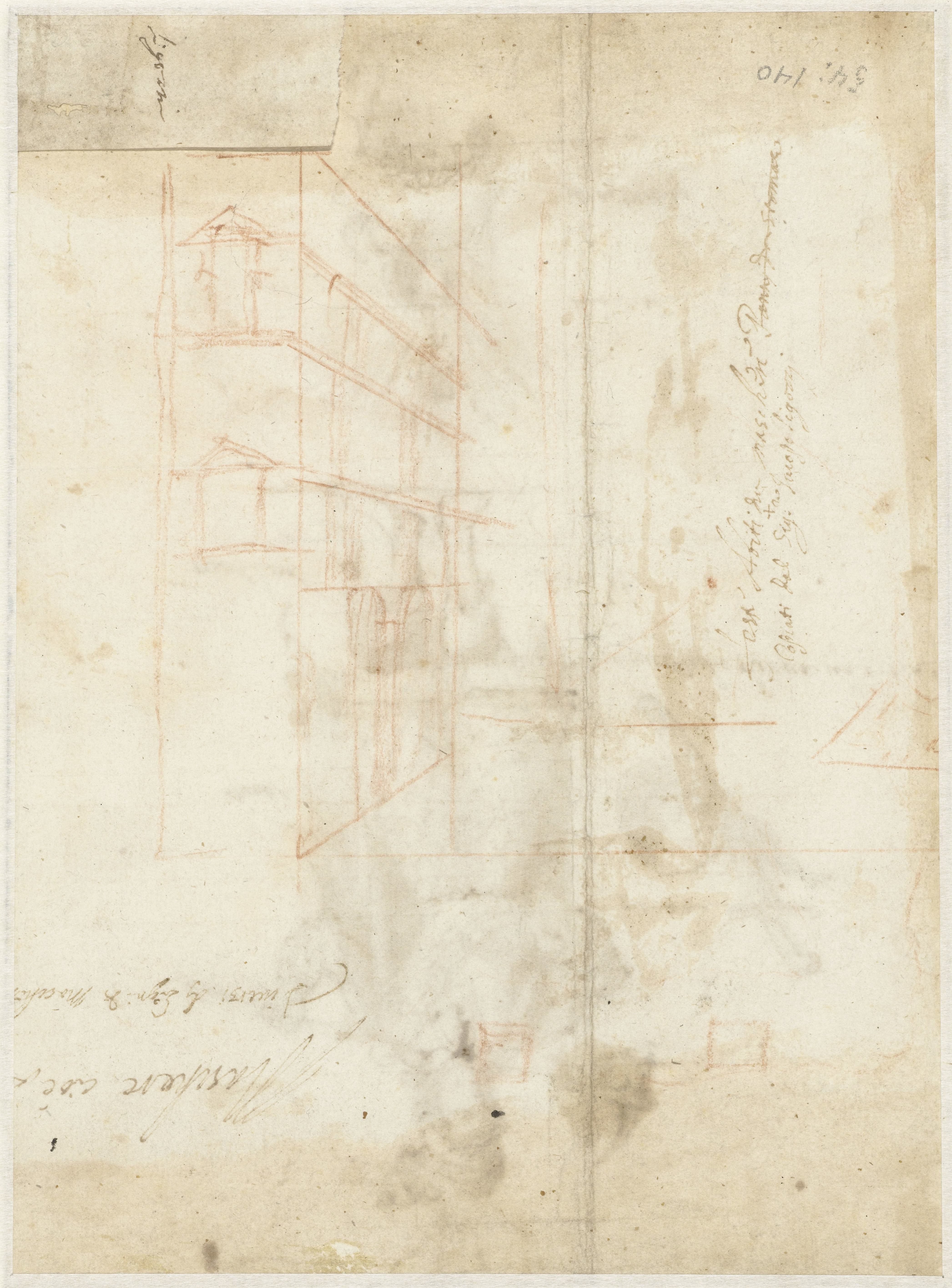 Perspectivische studies van een gebouw