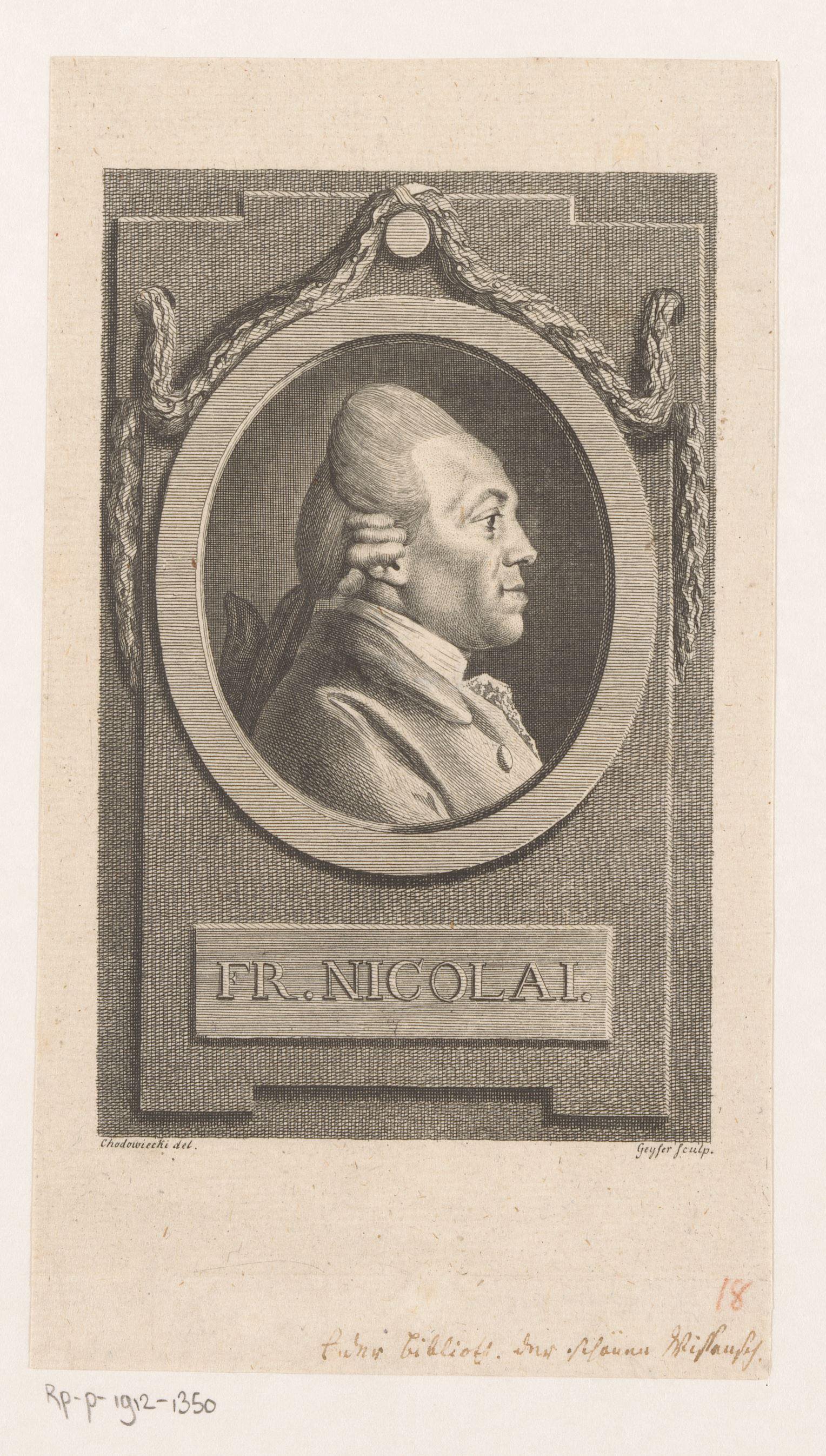 Portret van Friedrich Nicolai