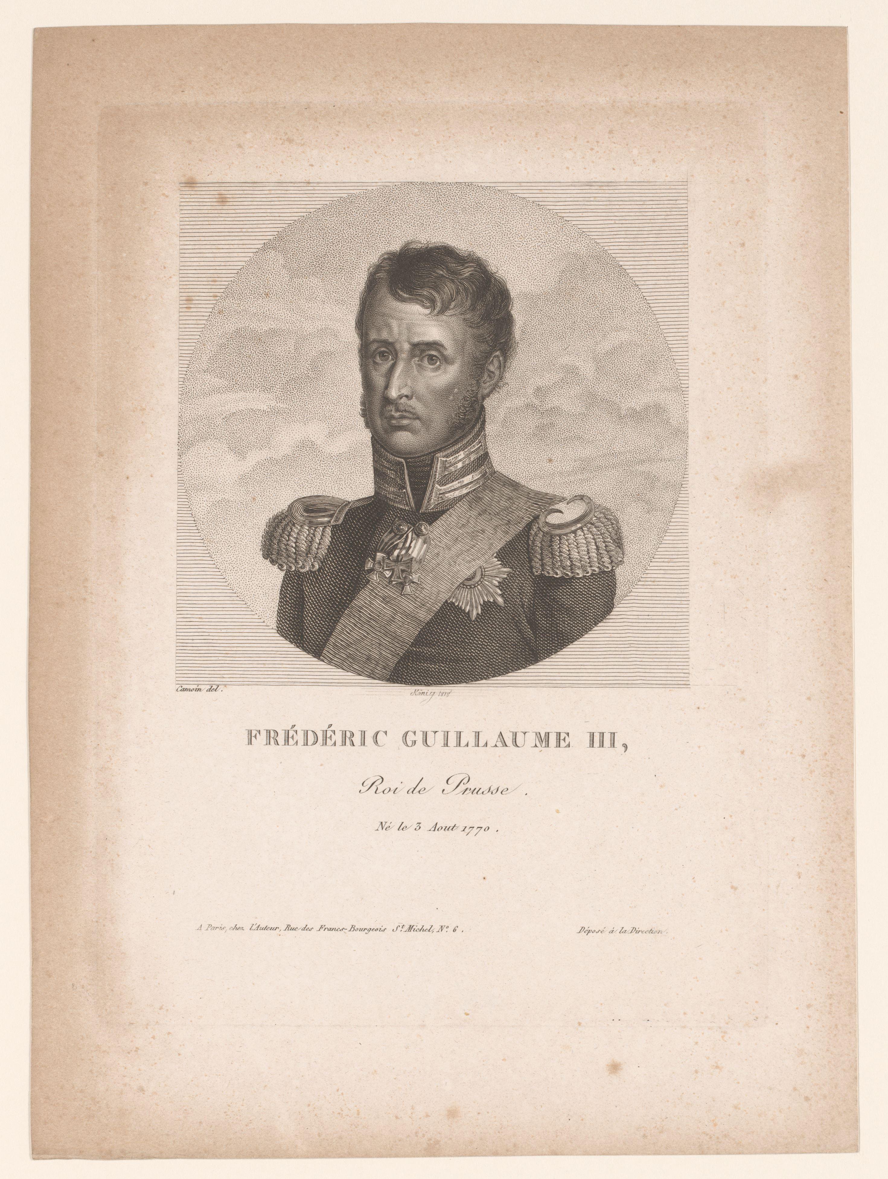 Portret van Frederik Willem III van Pruisen