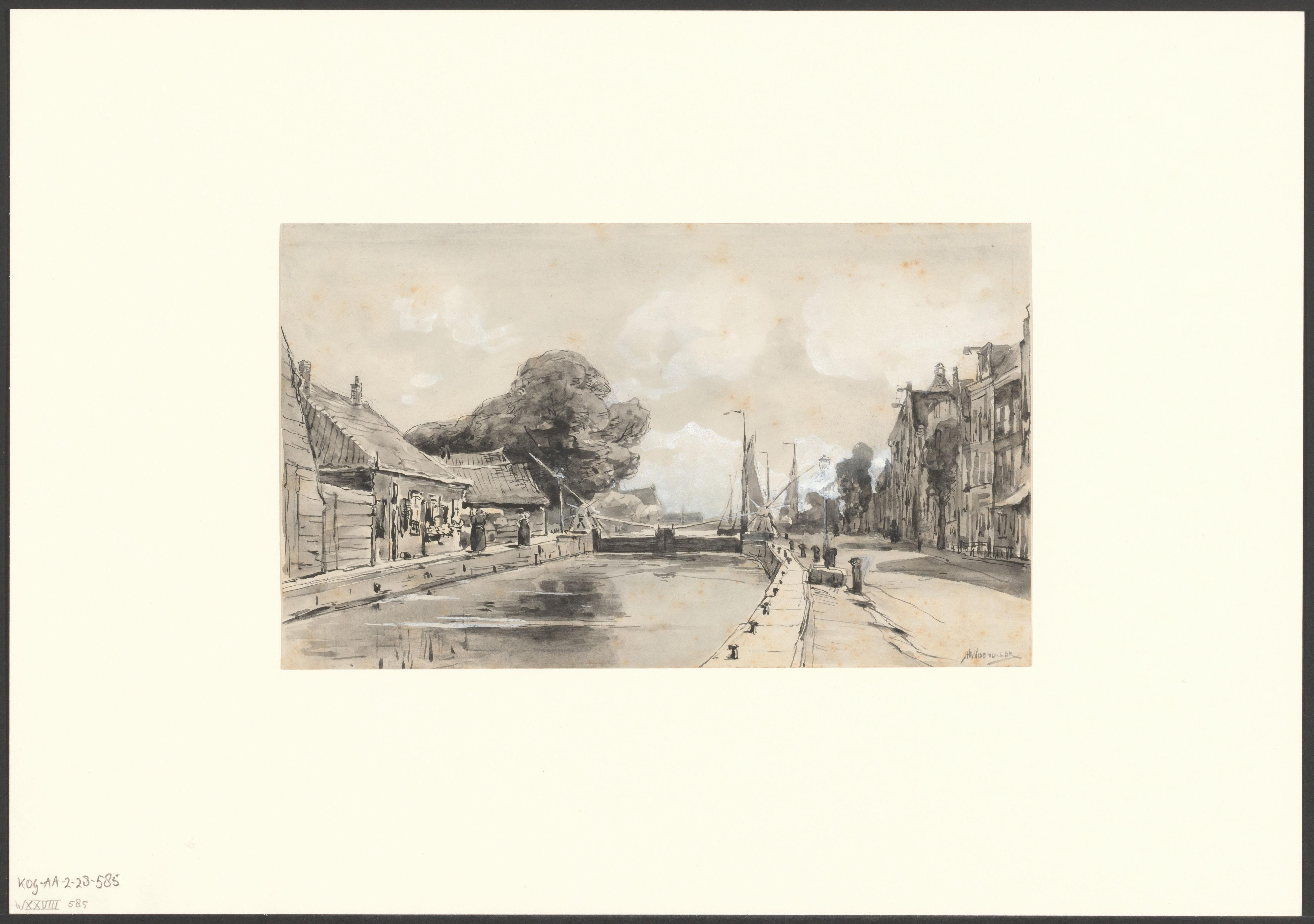 Gezicht op de Overtoomse Sluis