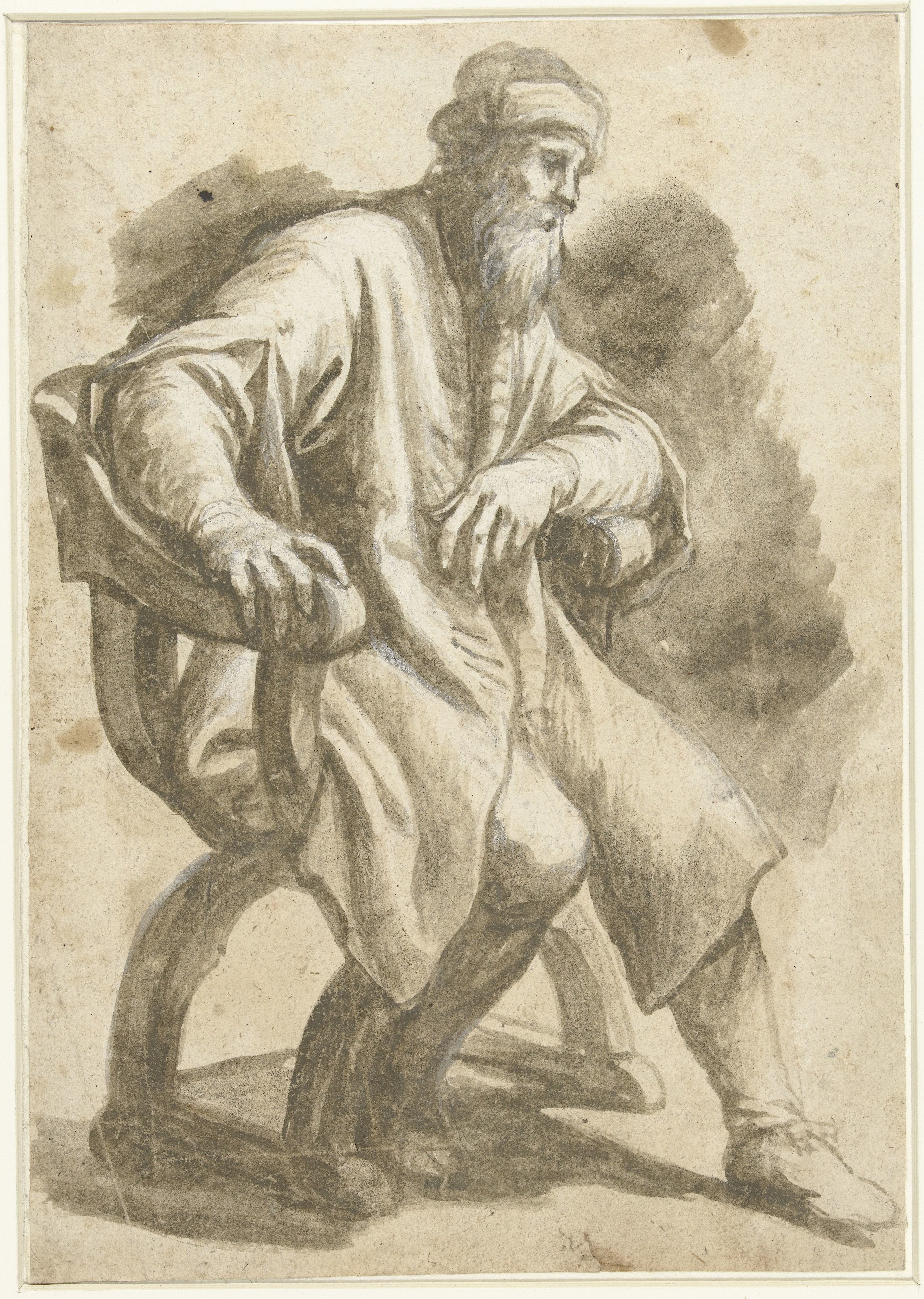 Man in leunstoel gezeten
