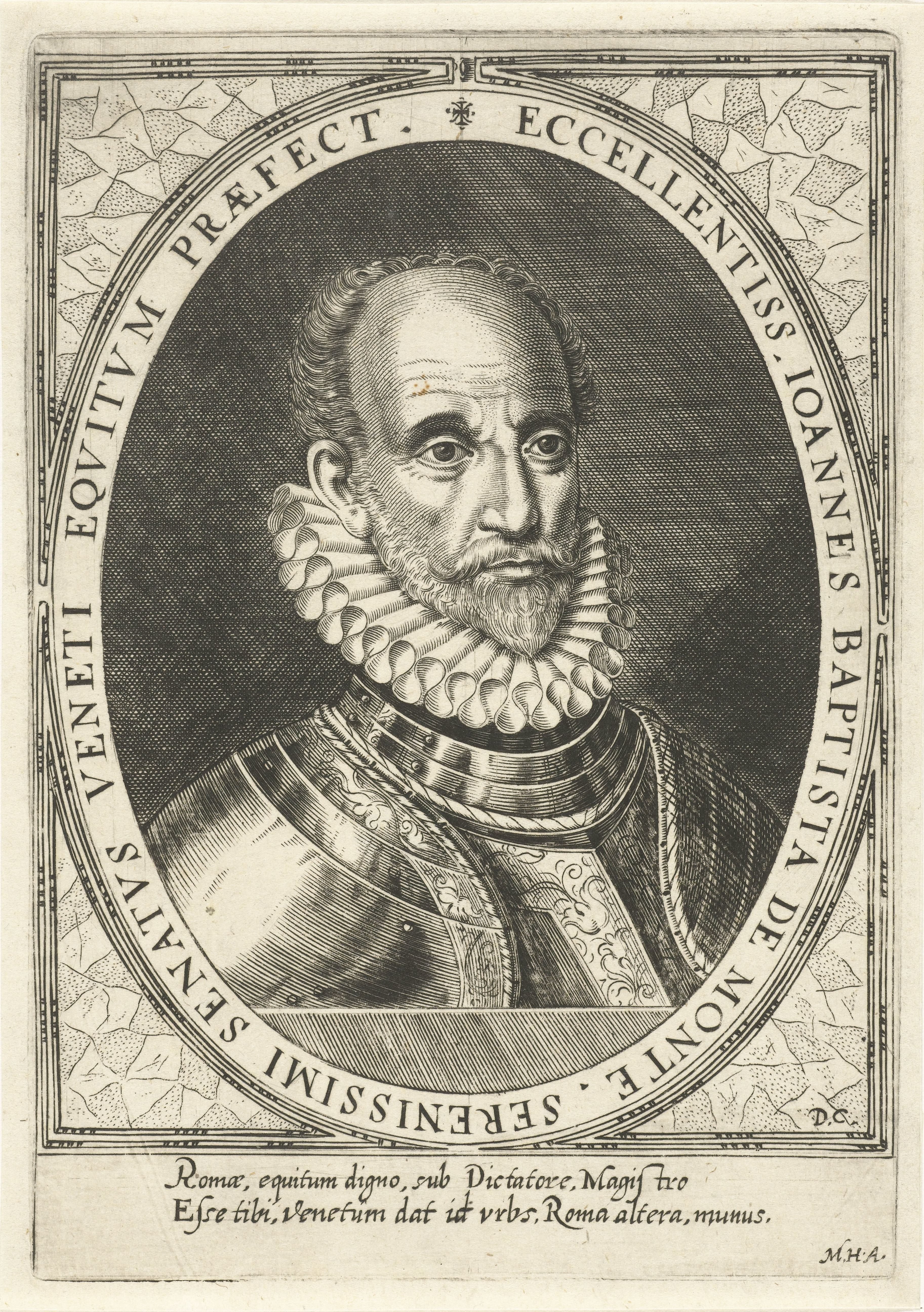 Portret van de arts Johannes Baptista Montanus