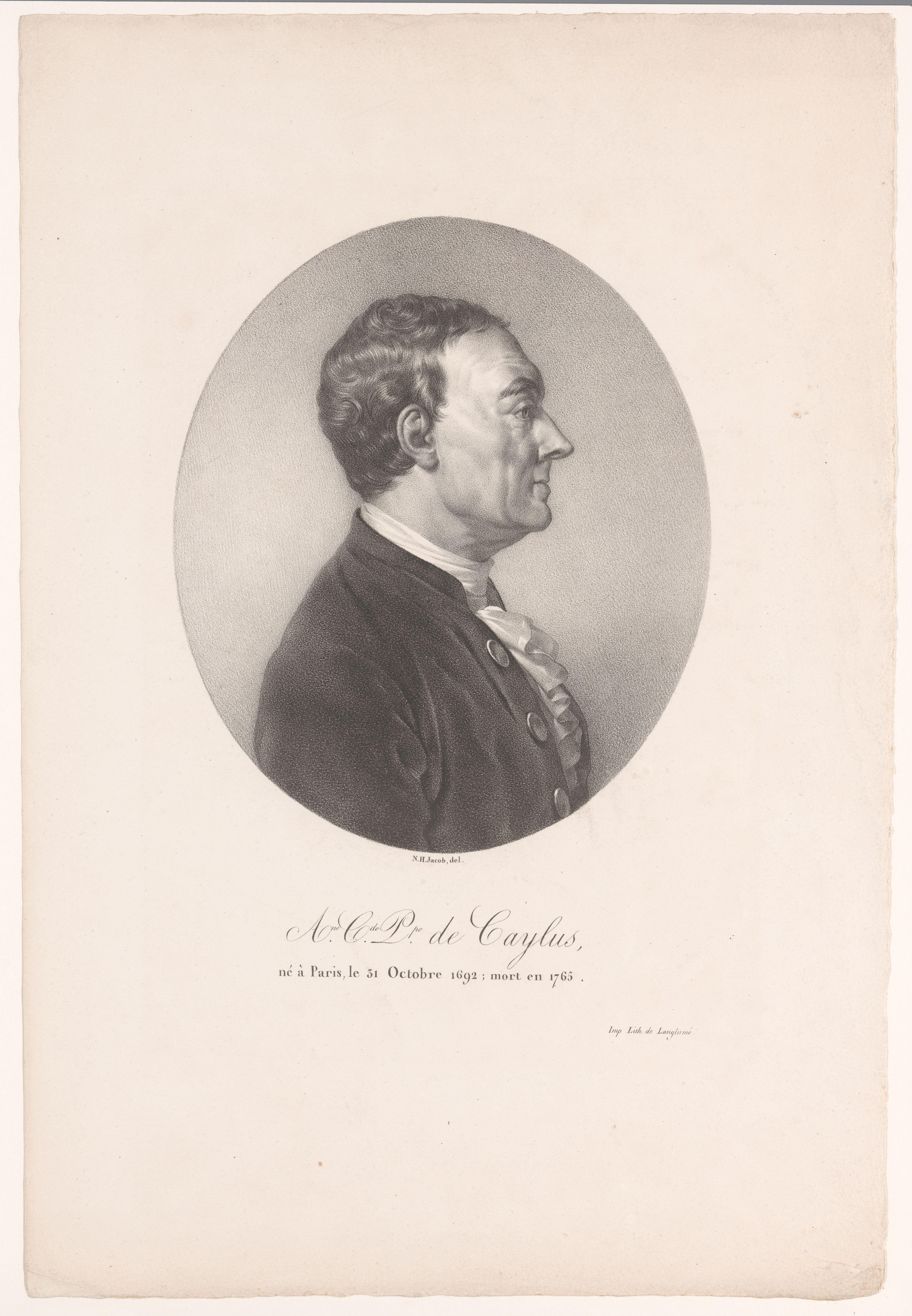 Portret van Anne Claude de Caylus