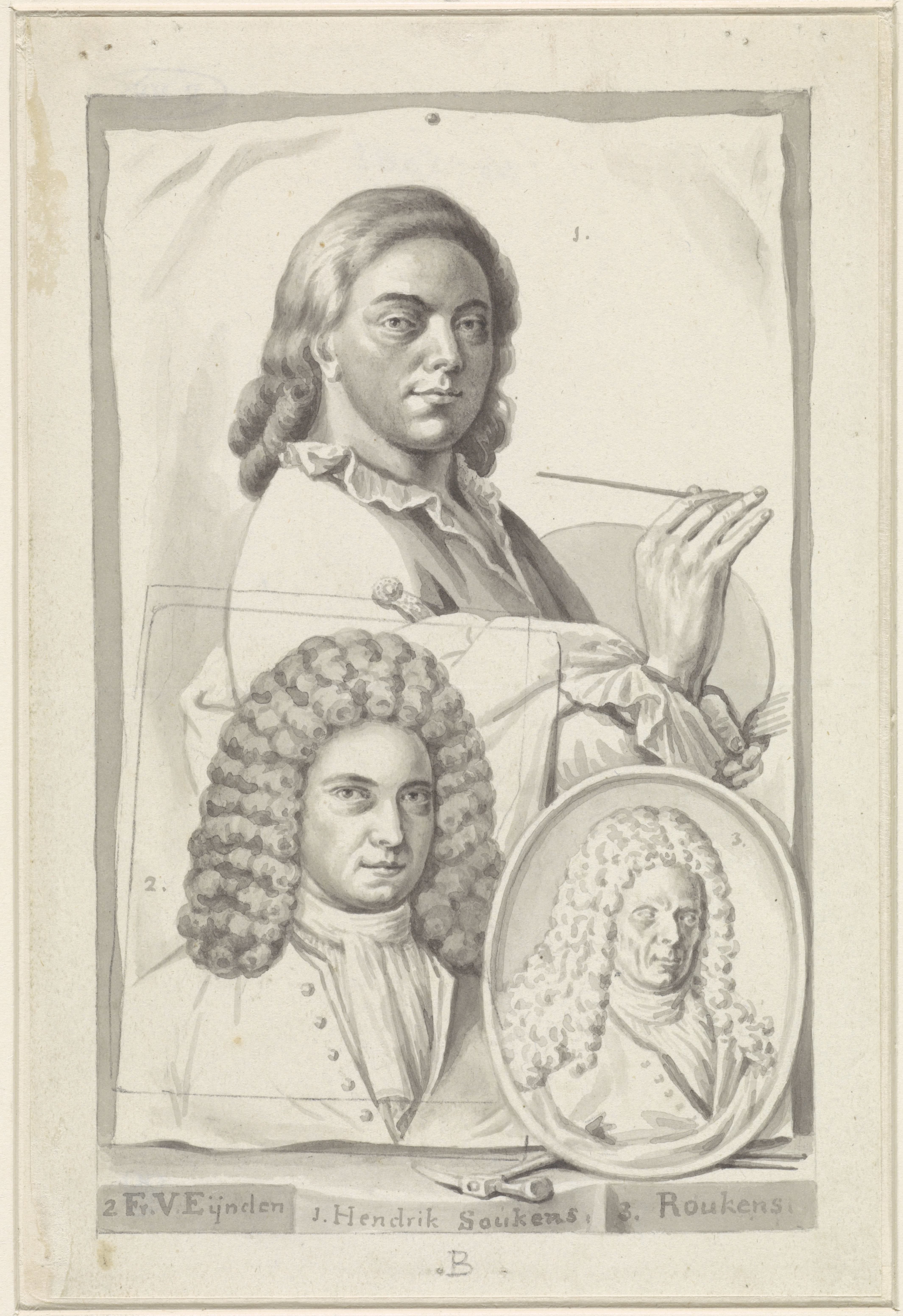 Portretten van Hendrik Soukens, Frans van Eynden en Roukens