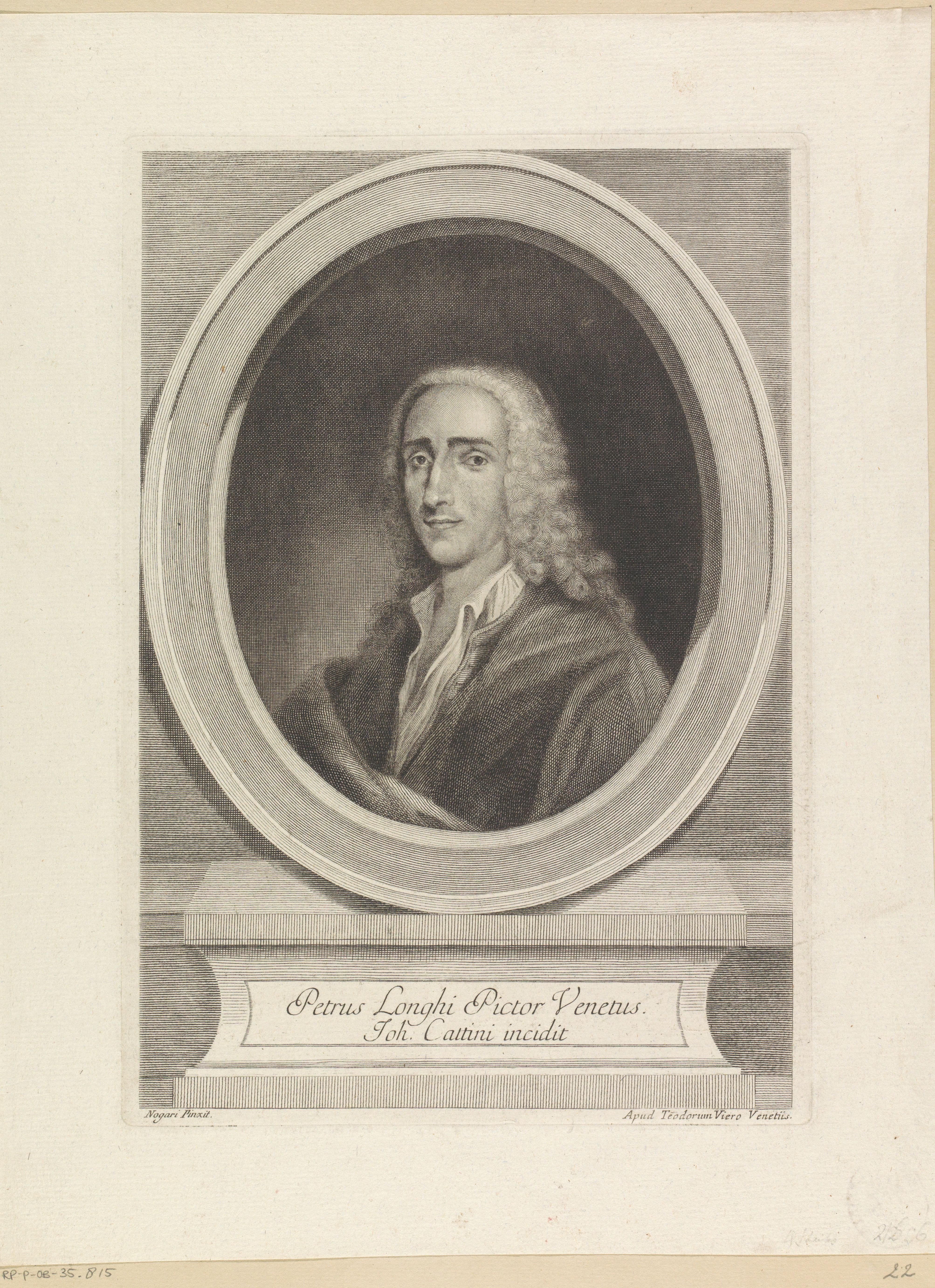 Portret van schilder Pietro Longhi