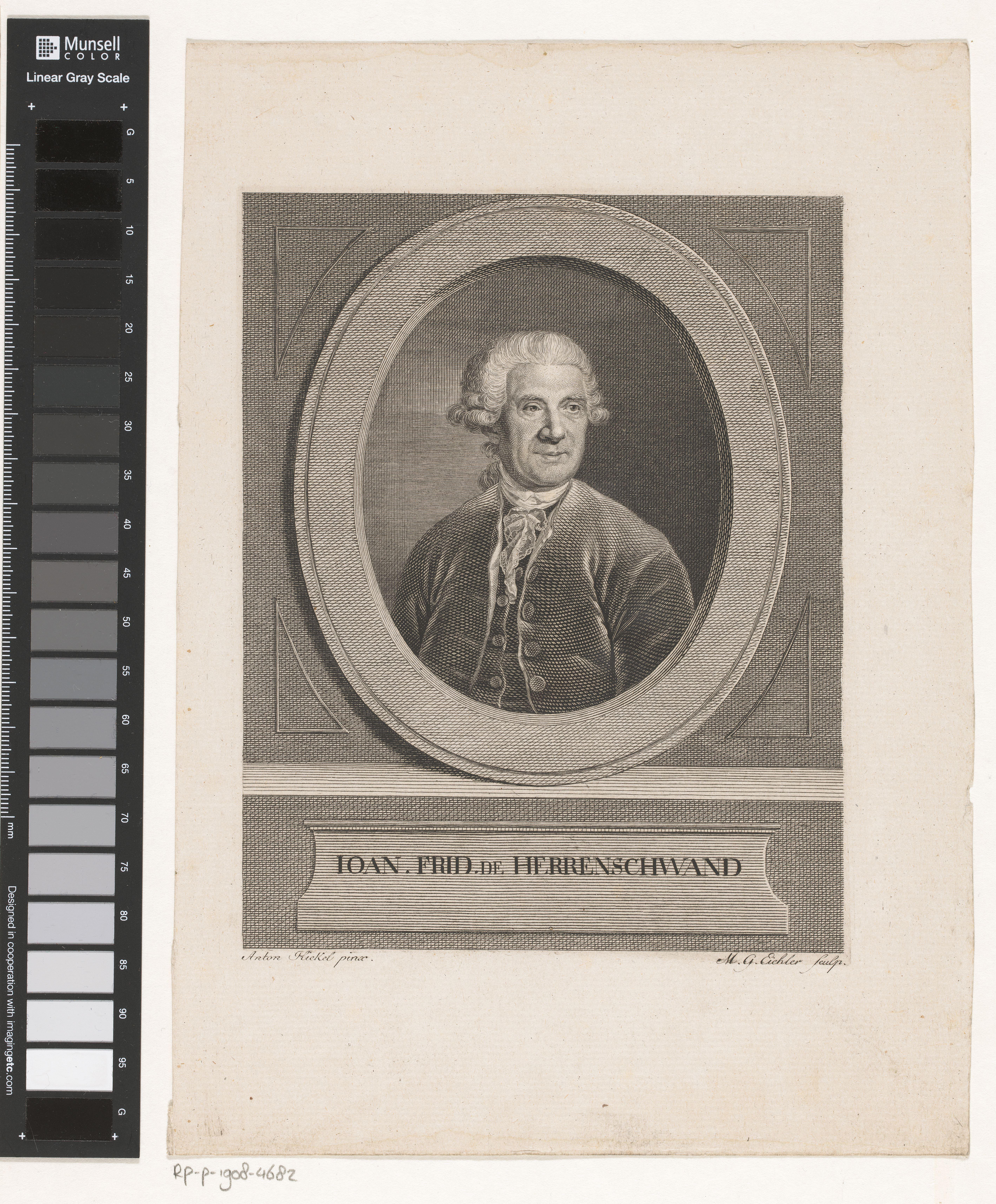 Portret van Johann Friedrich Herrenschwand